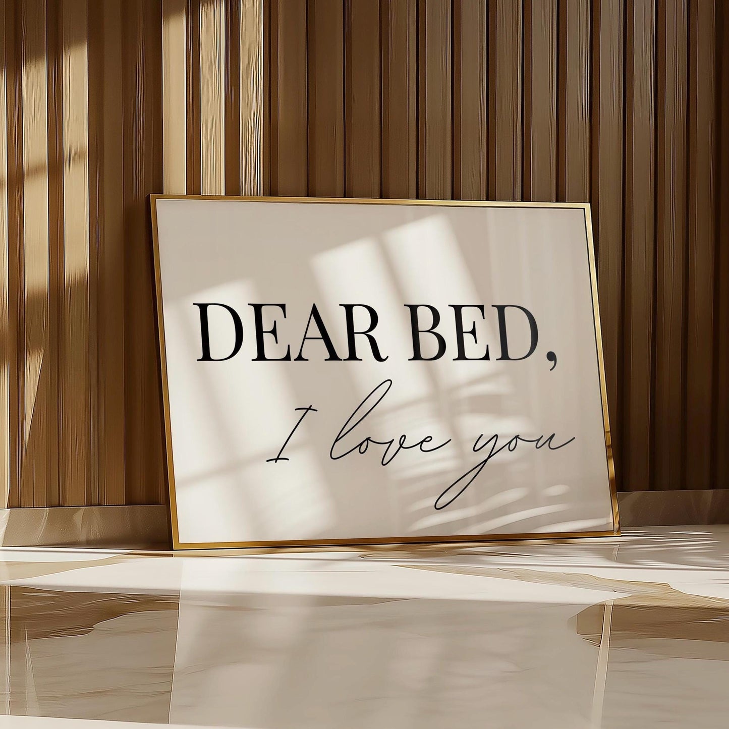 Dear Bed I Love You Horizontal Print