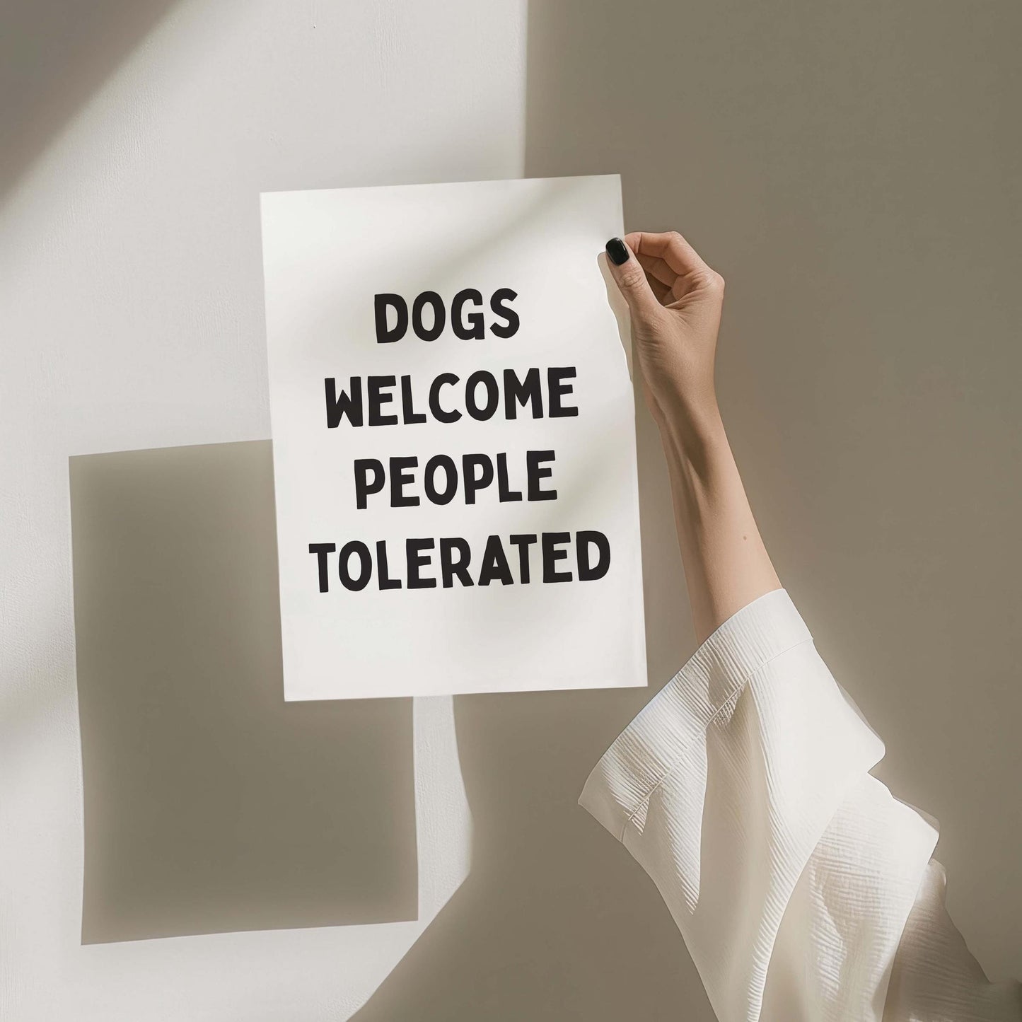Dogs Welcome People Tolerated Wall Art Print