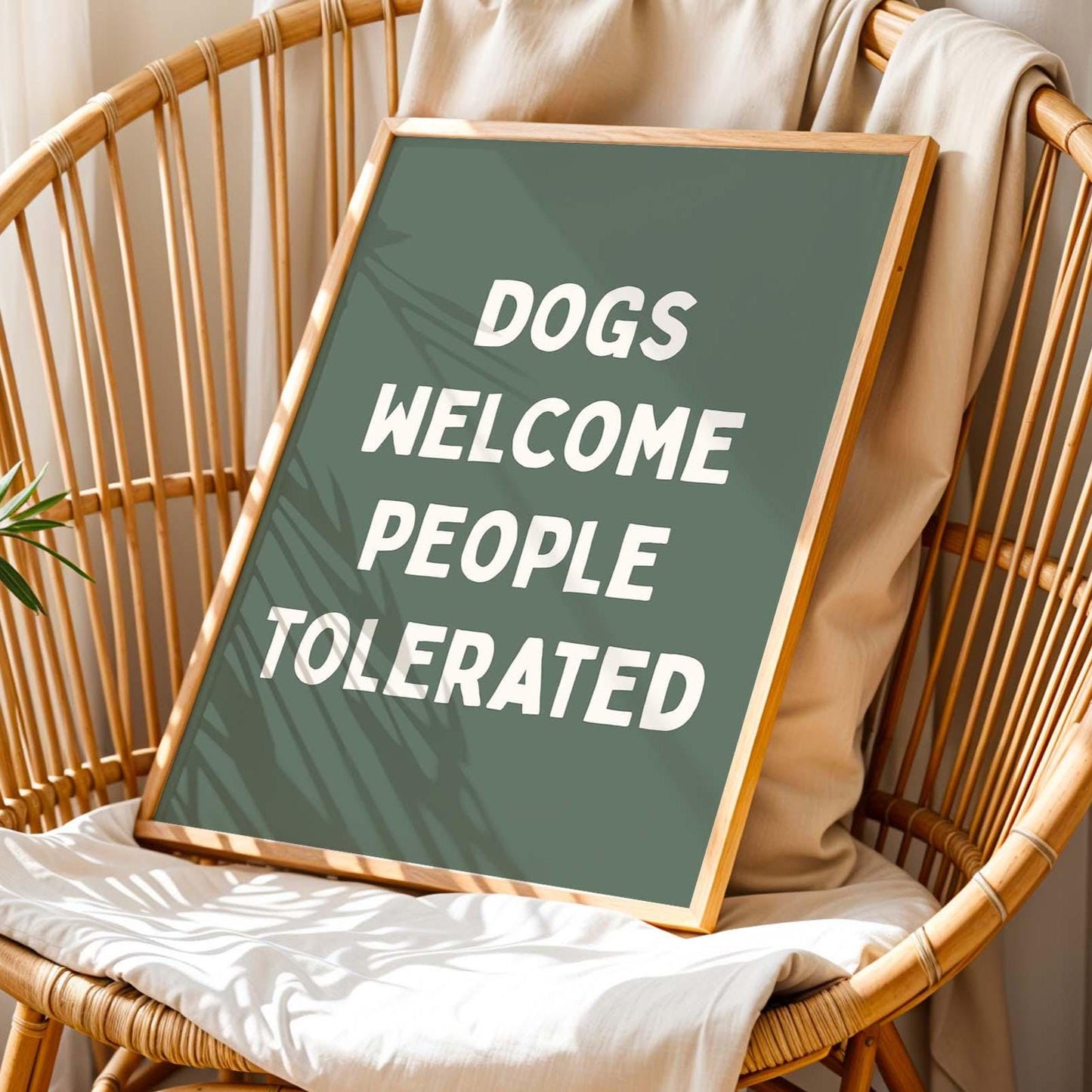 Dogs Welcome People Tolerated Wall Art Print