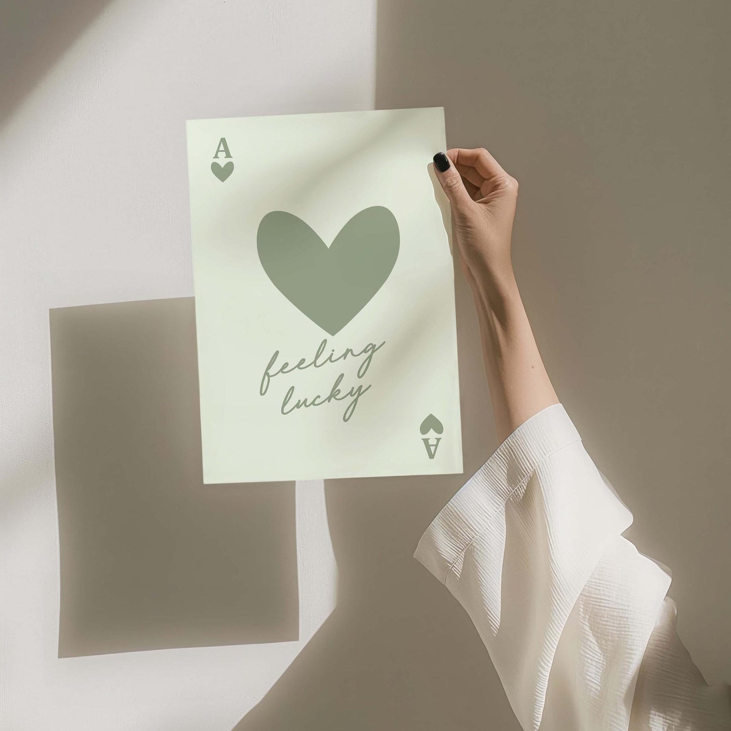 Feeling Lucky Wall Print, Ace of Hearts