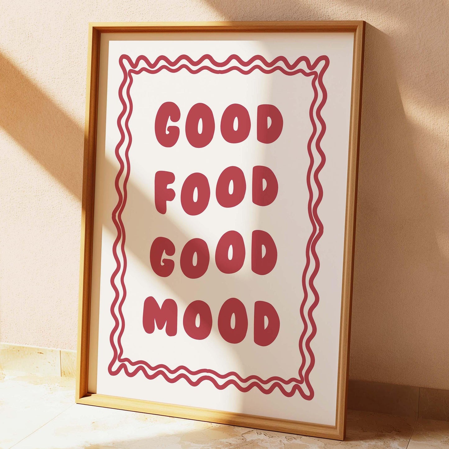 Good Food Good Mood Wall Print