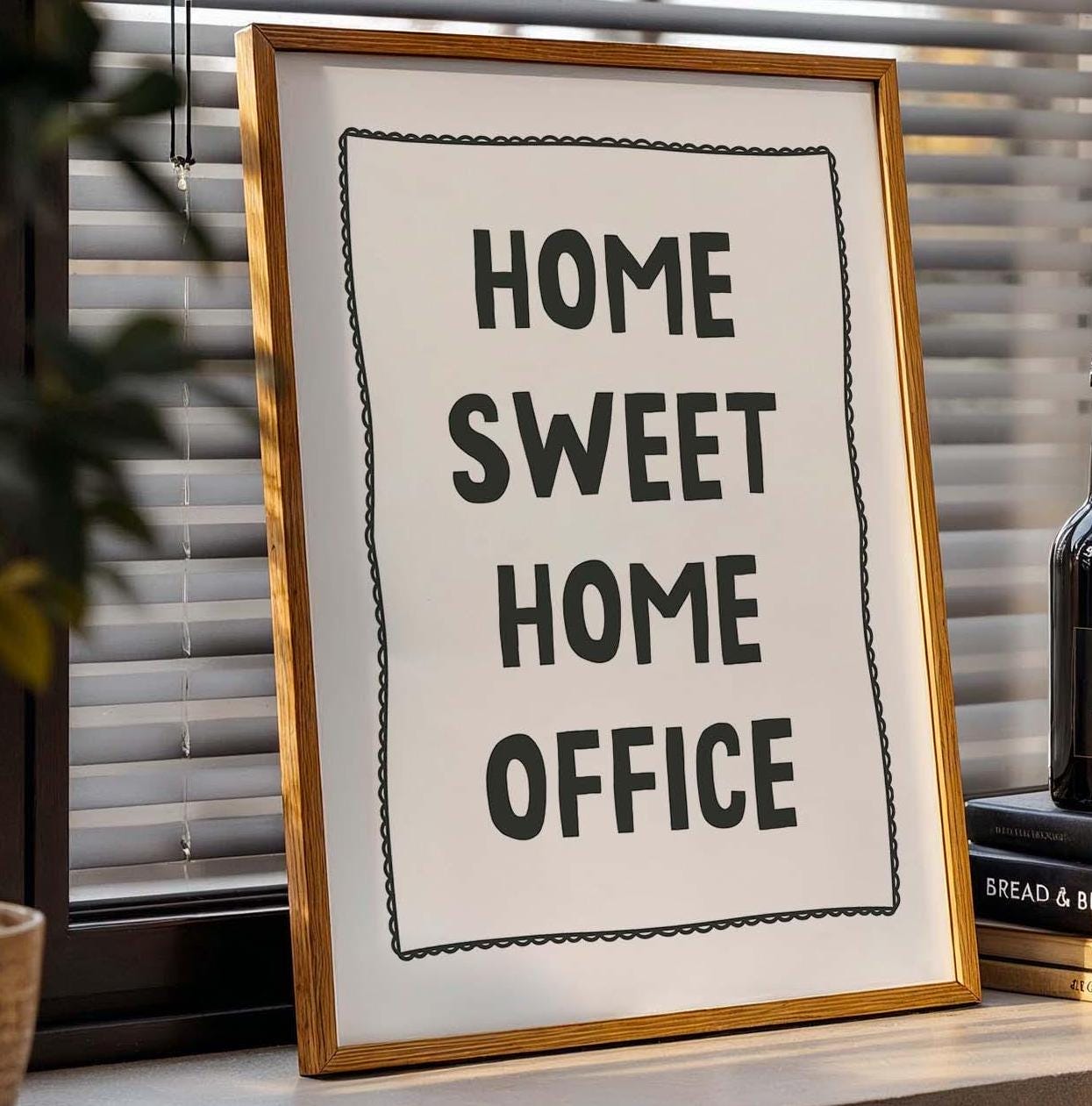 home sweet home office wall print