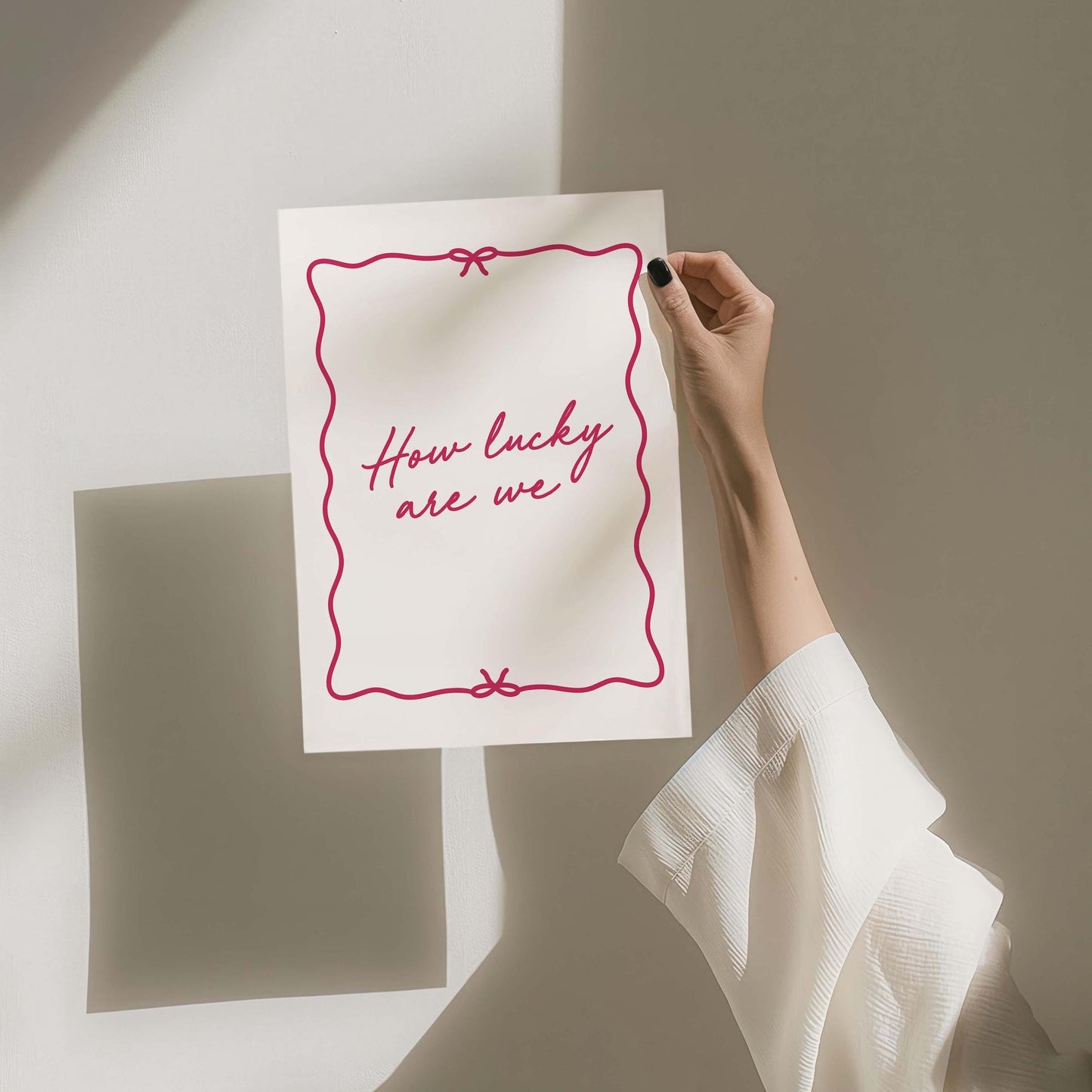 How Lucky Are We Wall Print