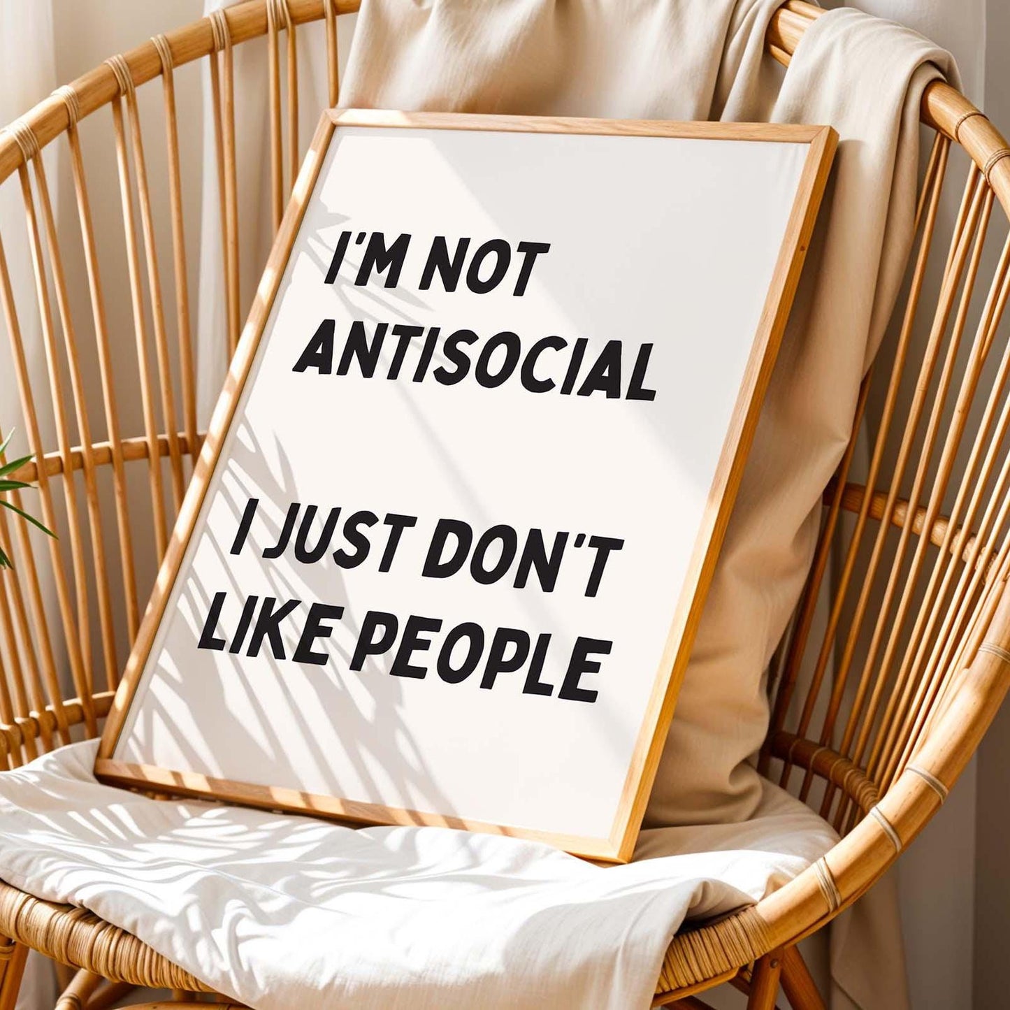 Im Not Antisocial I Just Dont Like People Art Print
