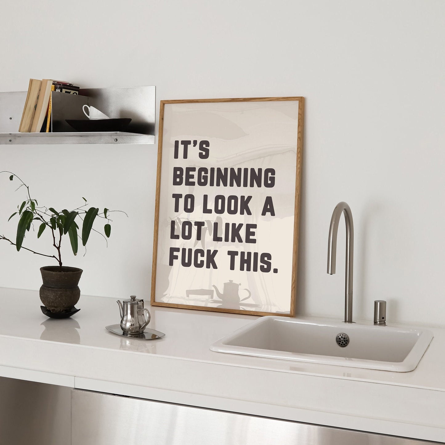 It's Beginning To Look A Lot Like Fuck This, Unframed Card Art Print, Funny Sarcastic Wall Decor