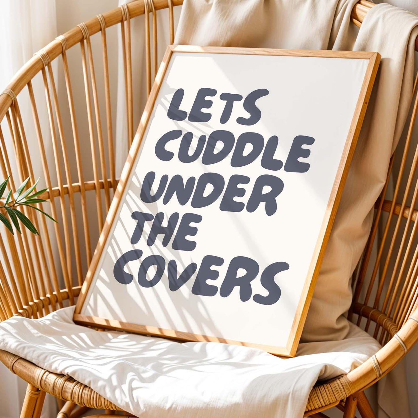 Lets Cuddle Under The Covers Wall Print