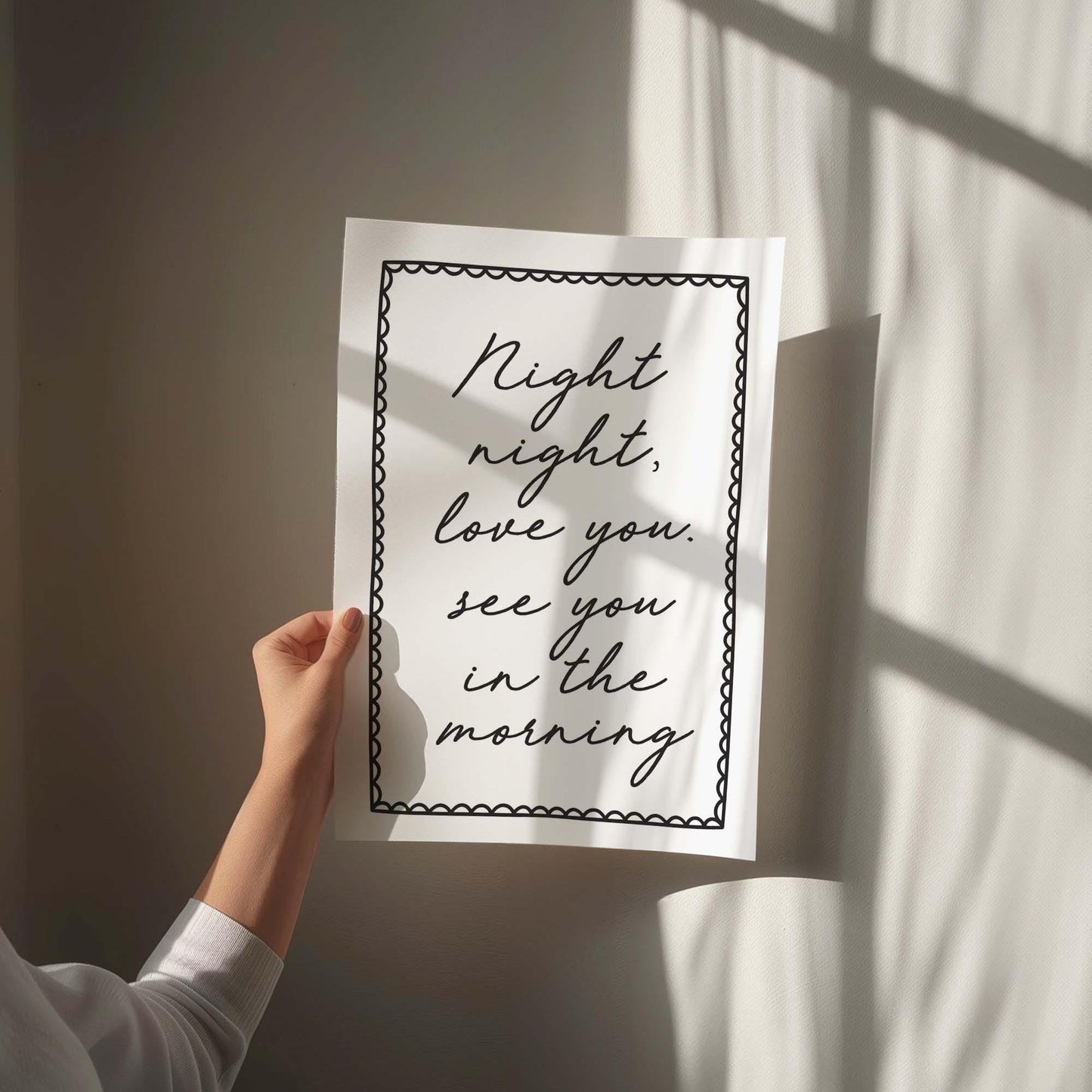 Night Night, Love You See You In The Morning Art Print