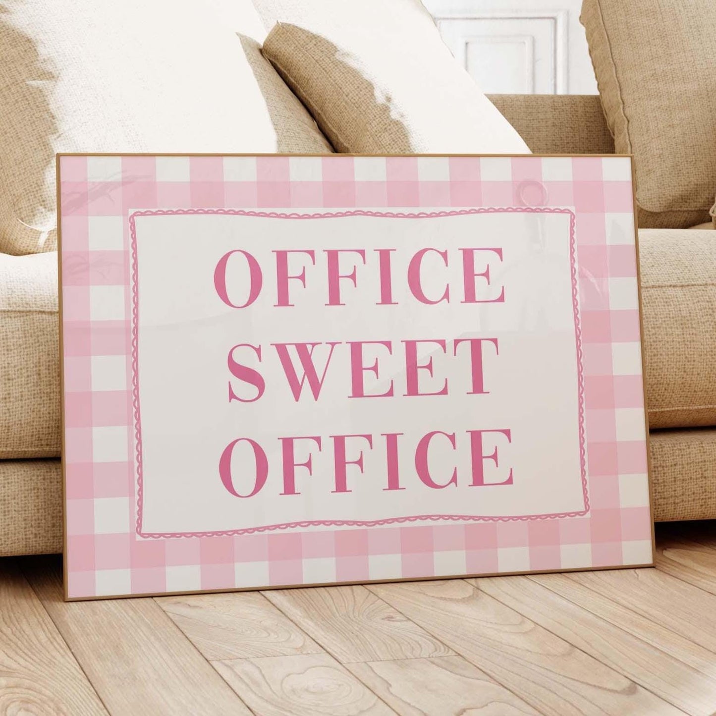 Office Sweet Office Art Print Pink Wall Decor