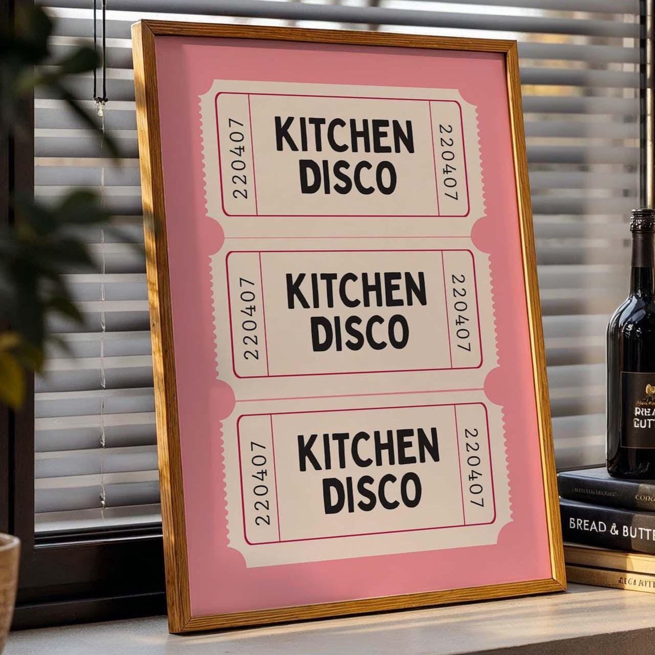 Pink Ticket Kitchen Disco Wall Art Print