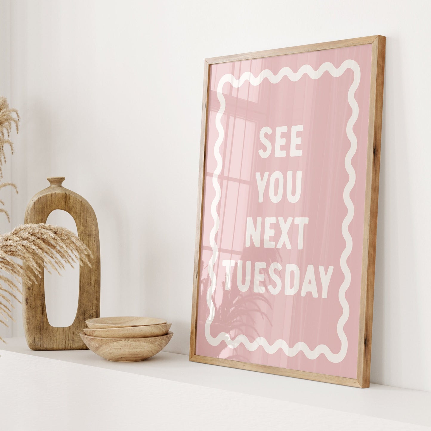 See You Next Tuesday, Unframed Card Art Print, Pink Room Decor, Funny Hallway Wall Art