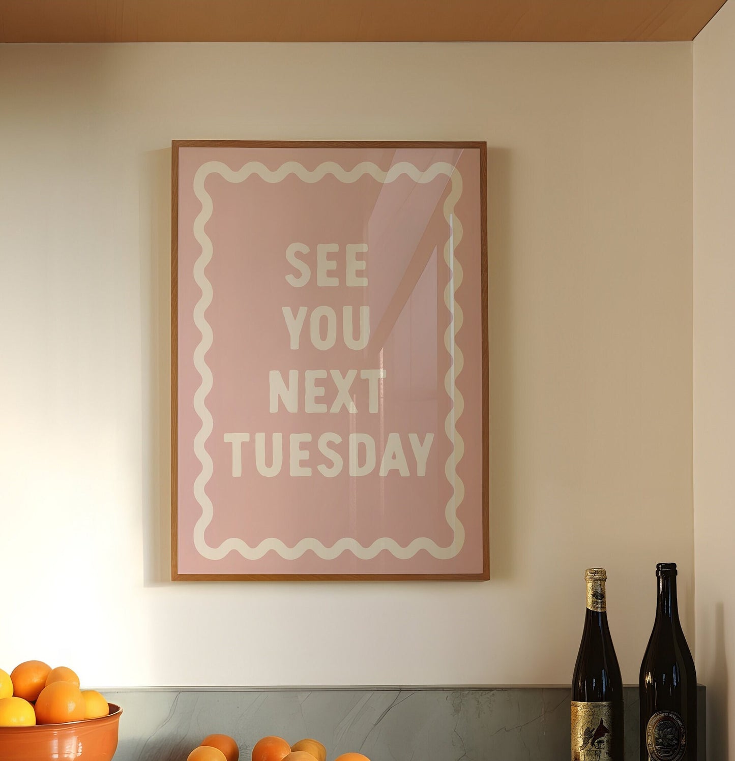 See You Next Tuesday, Unframed Card Art Print, Pink Room Decor, Funny Hallway Wall Art