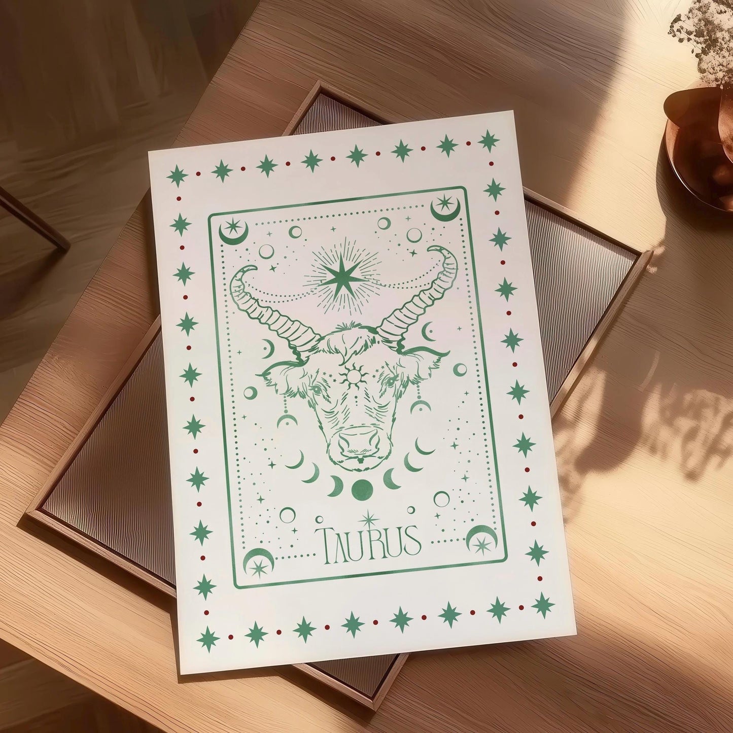Taurus Zodiac Aesthetic Wall Art, Trendy Zodiac Print, Astrology Decor, Celestial Star Sign Poster, Spiritual Poster, Taurus Gift for Her