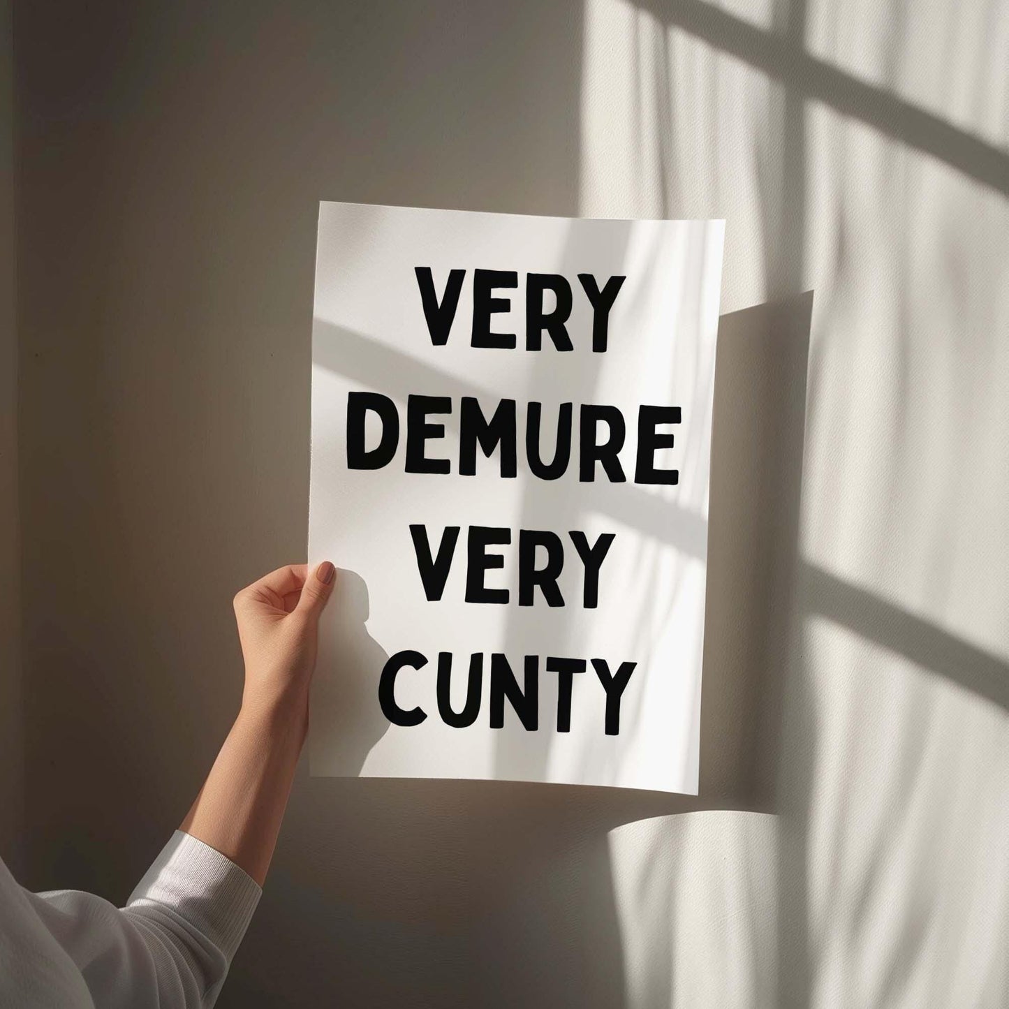 Very Demure Very Cunty Art Print