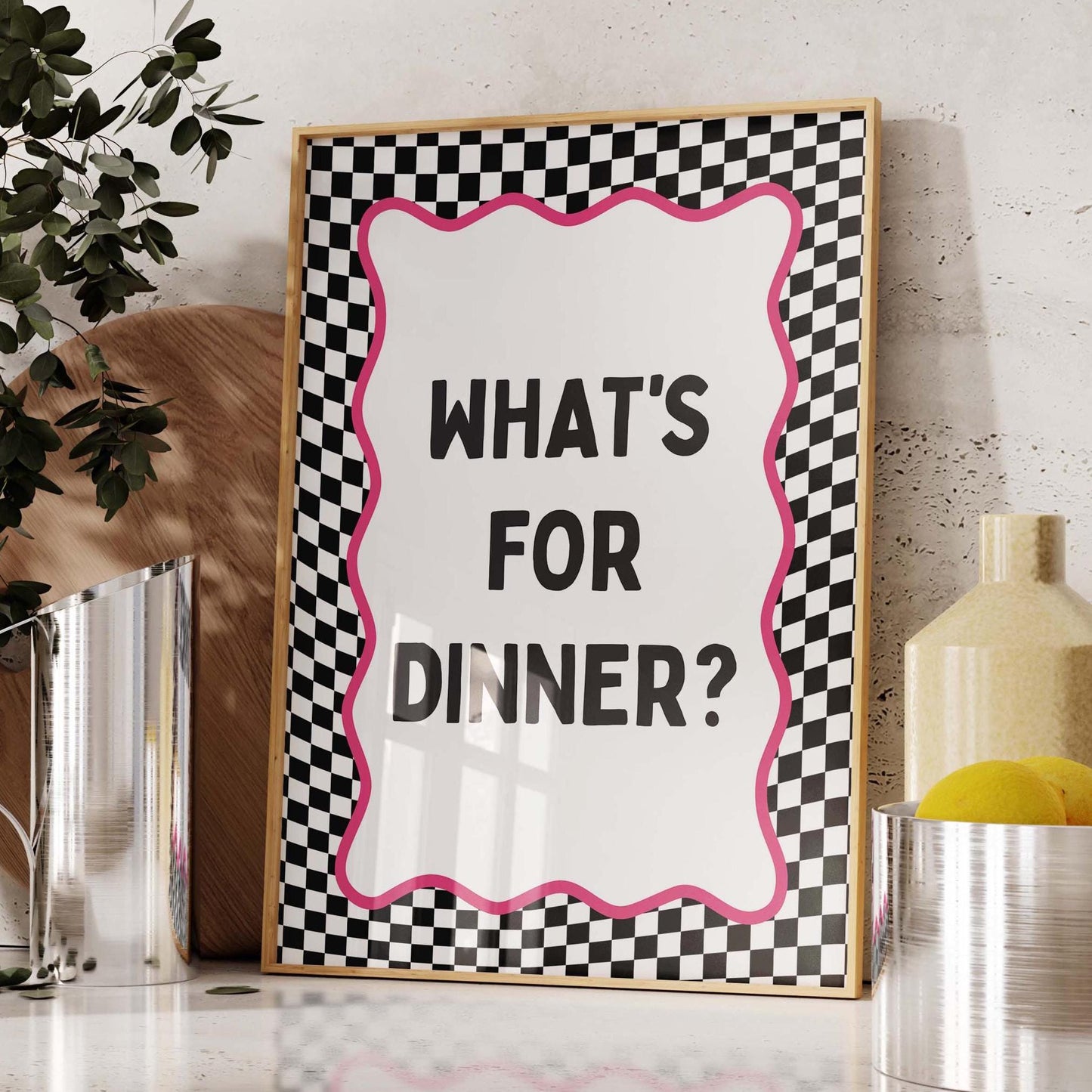 Whats For Dinner Wall Print American diner decor