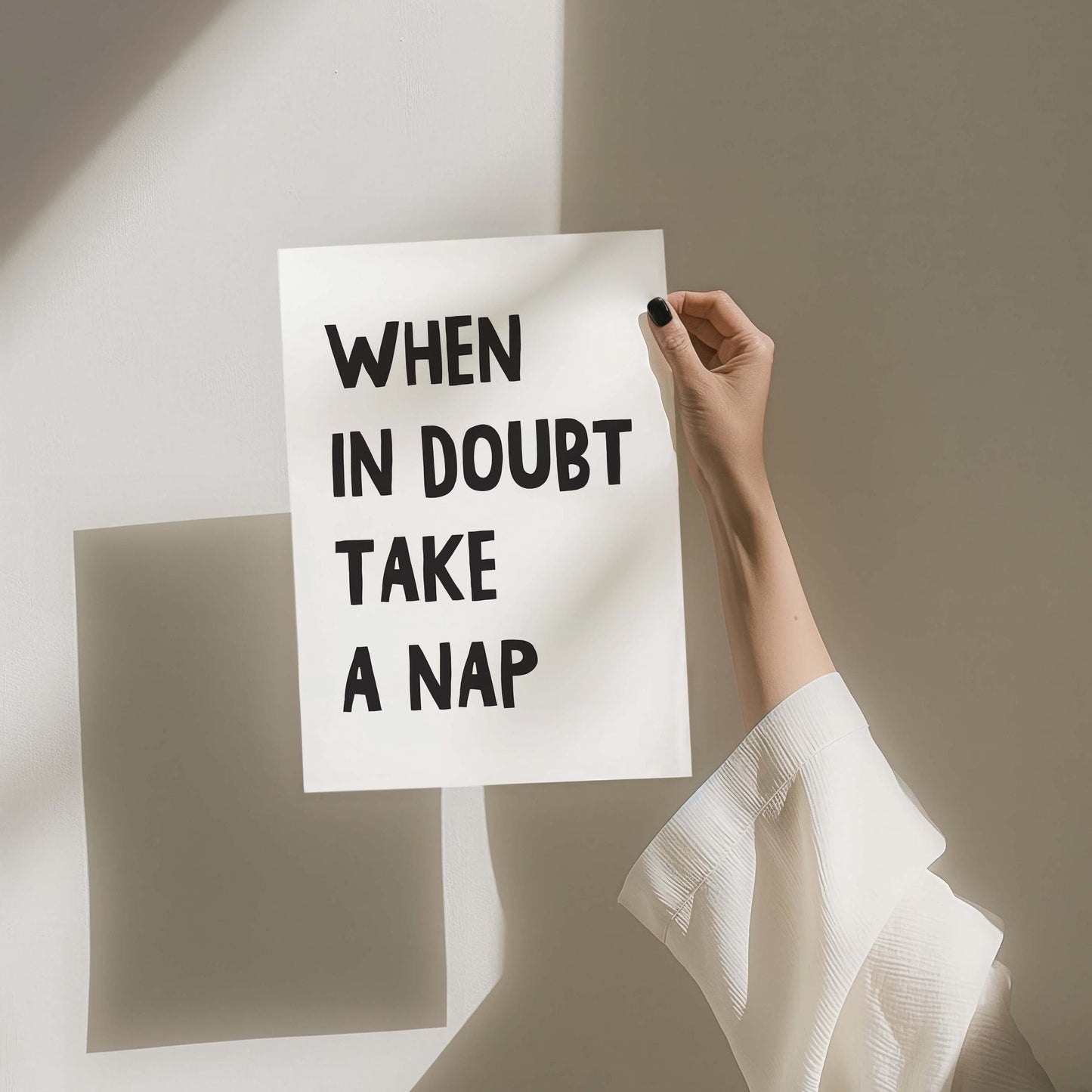 When In Doubt Take A Nap Wall Print