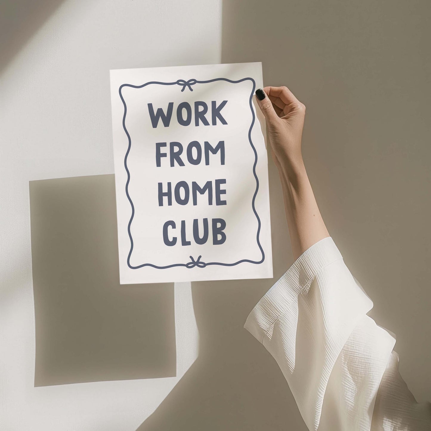 Work From Home Club Wall Print