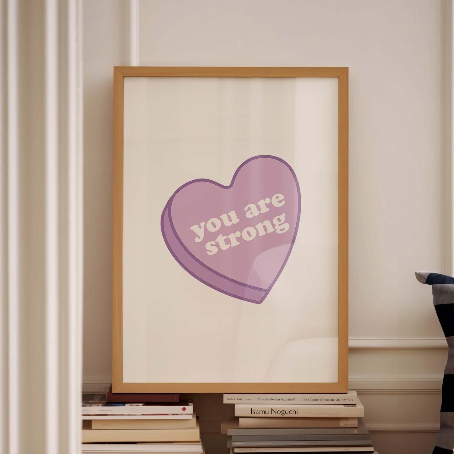 You Are Strong Wall Print, Love Heart Sweets