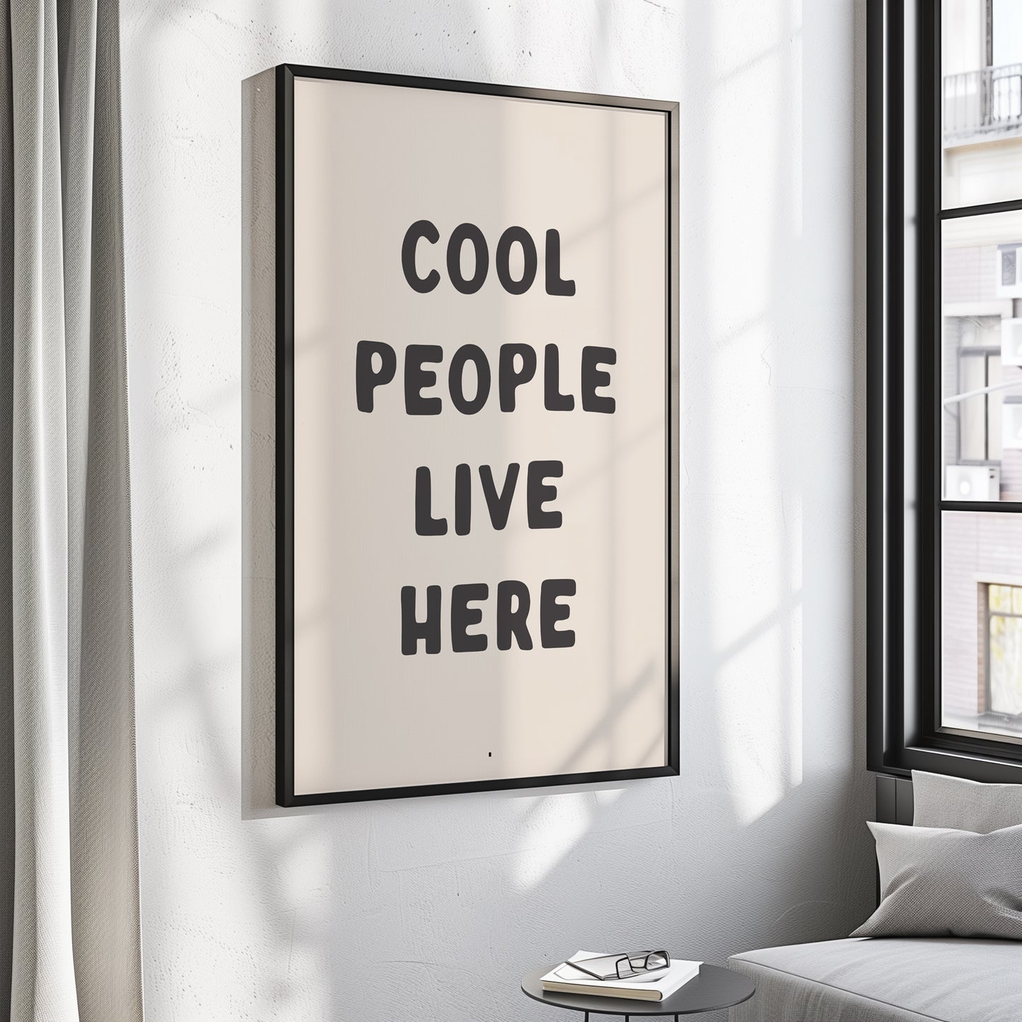 cool people live here wall art print