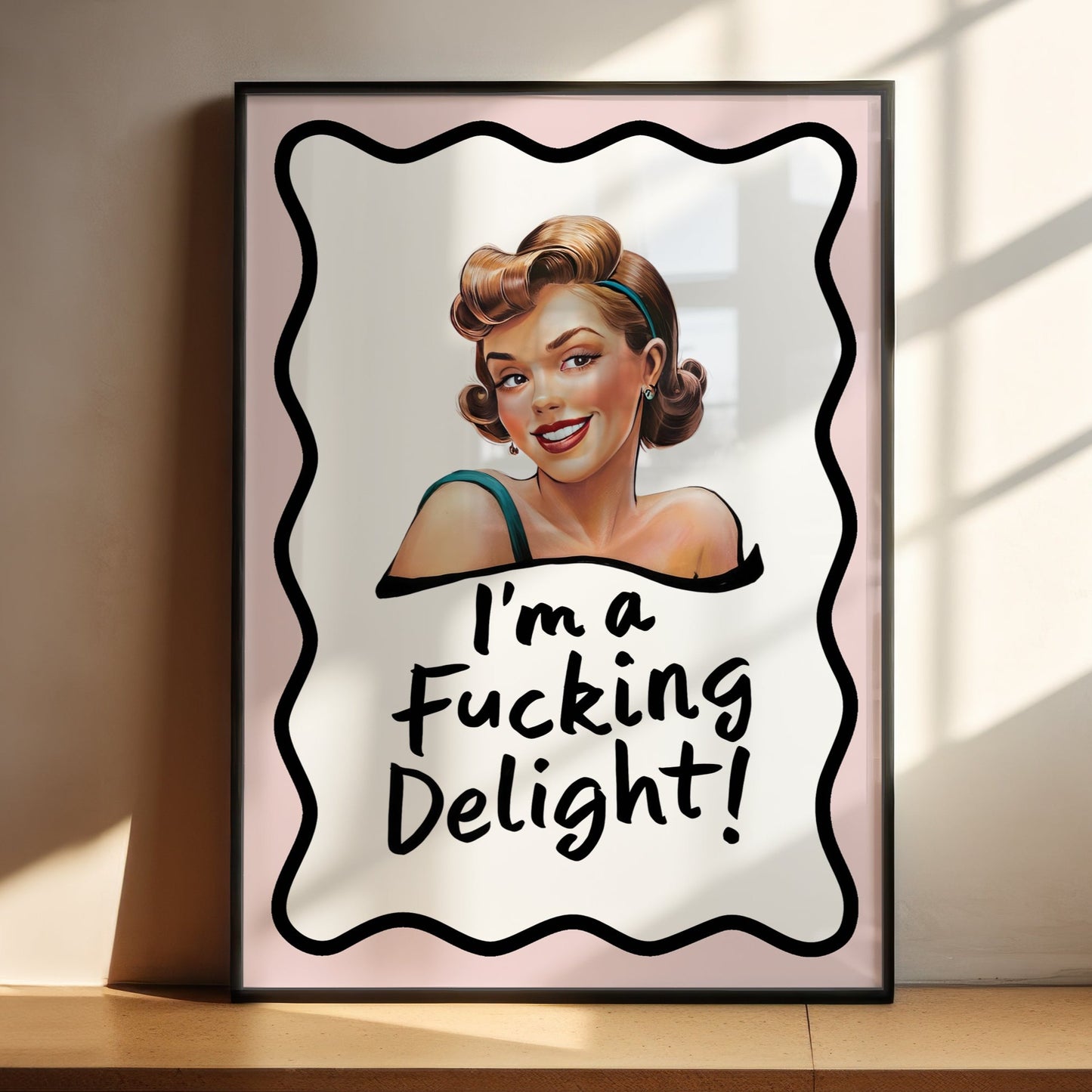 I'm A Fucking Delight, Unframed Card Art Print