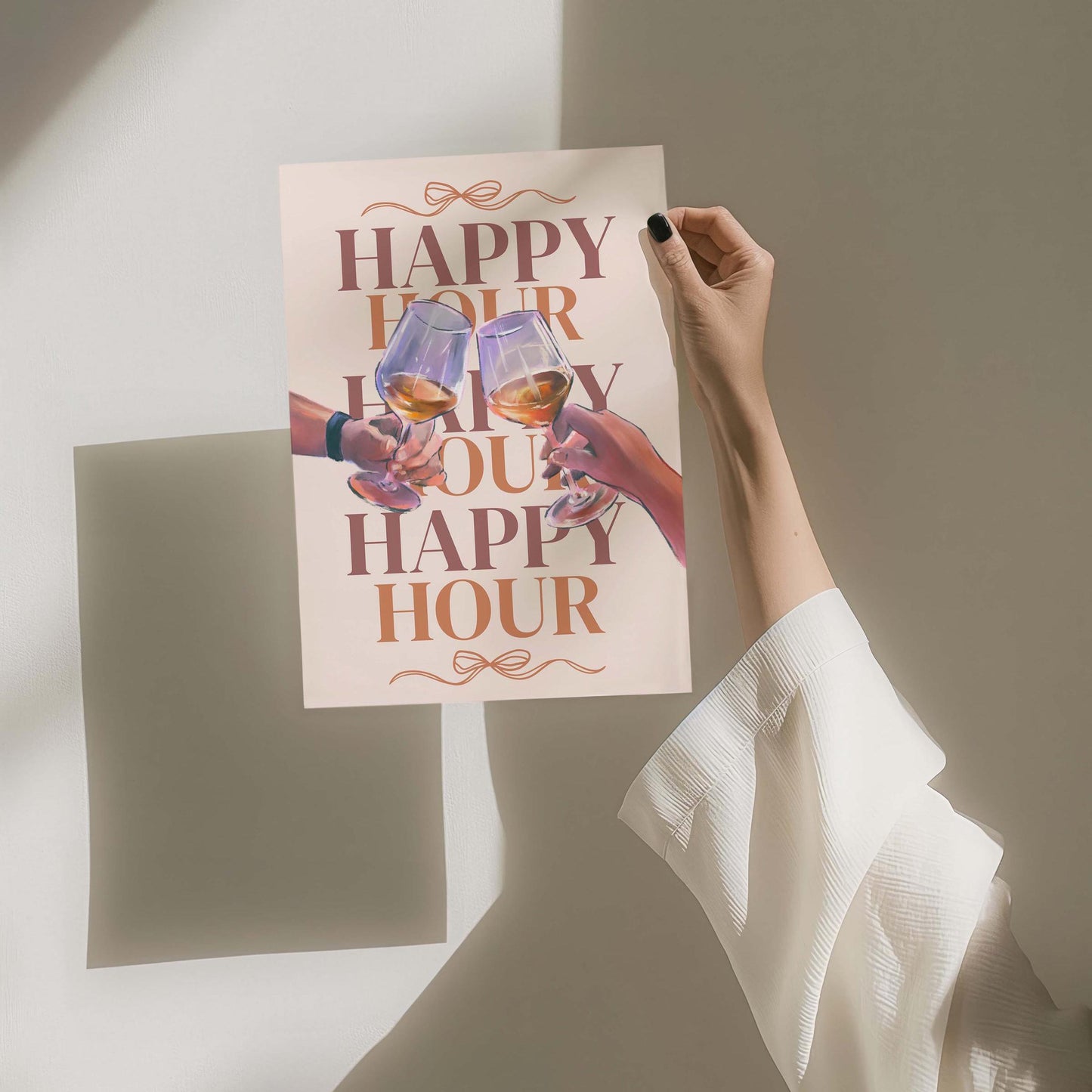 happy hour cheers wall print