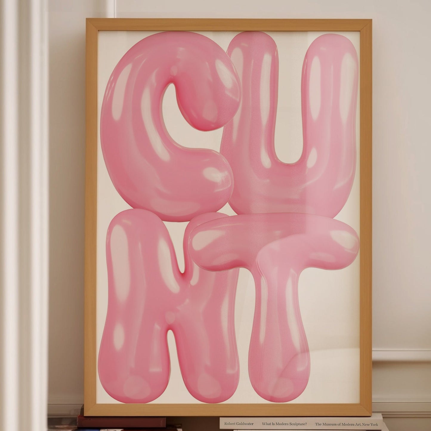 cunt pink balloon print