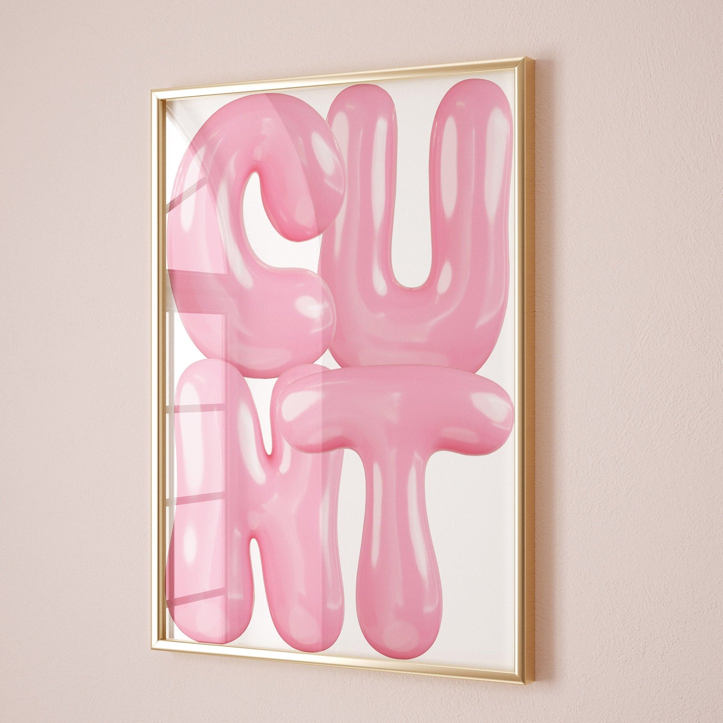 cunt pink balloon print