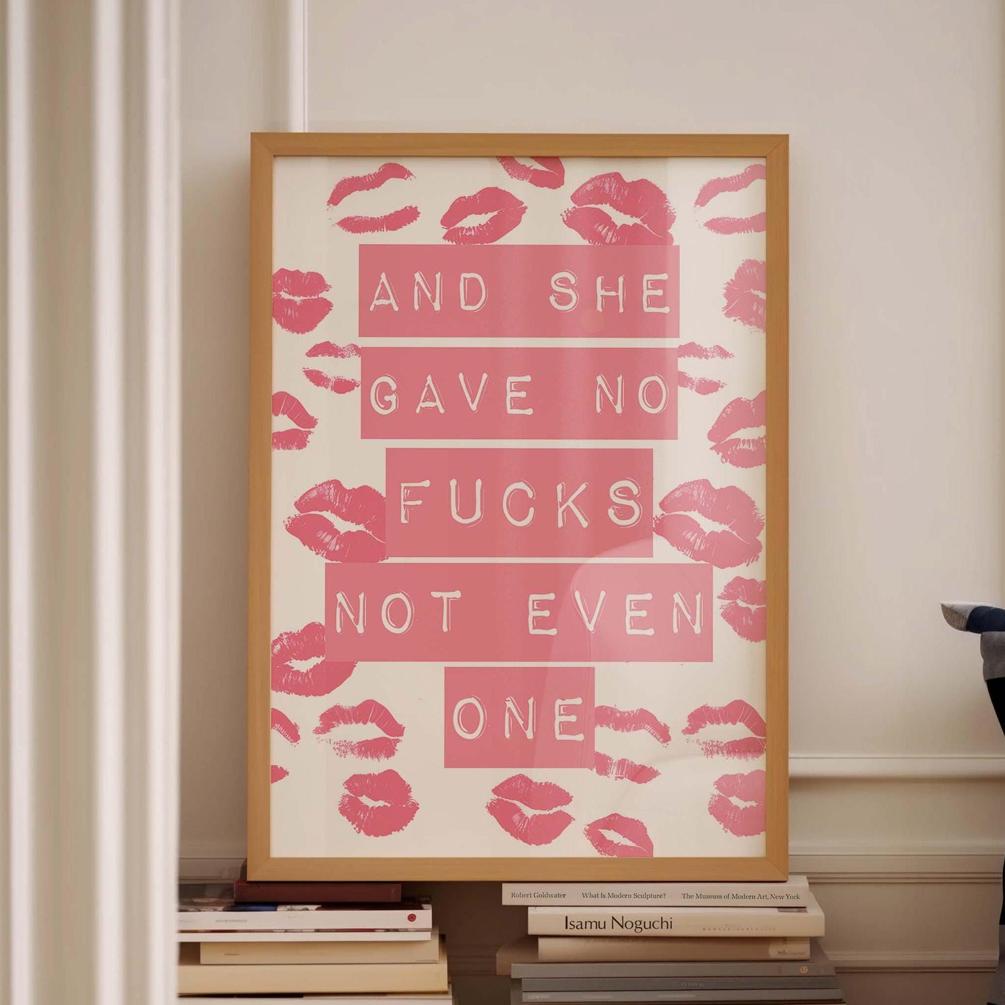 And She Didn't Give A Fuck Not Even One Wall Print