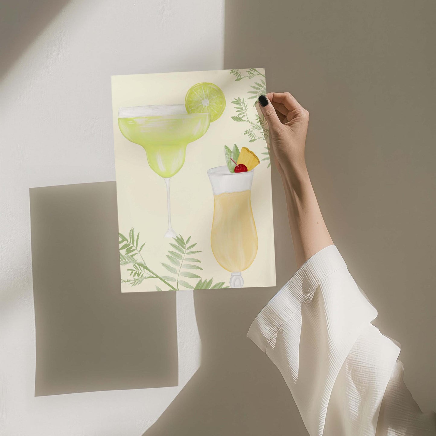 Margarita and Pina colada wall print
