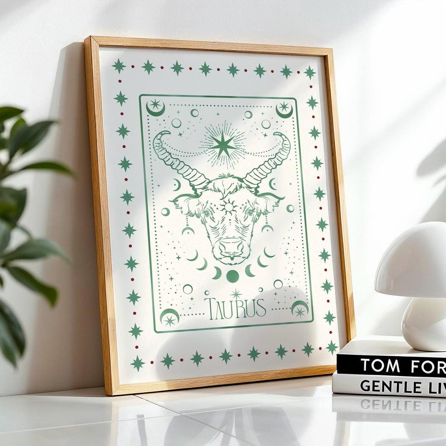 Taurus Zodiac Aesthetic Wall Art, Trendy Zodiac Print, Astrology Decor, Celestial Star Sign Poster, Spiritual Poster, Taurus Gift for Her
