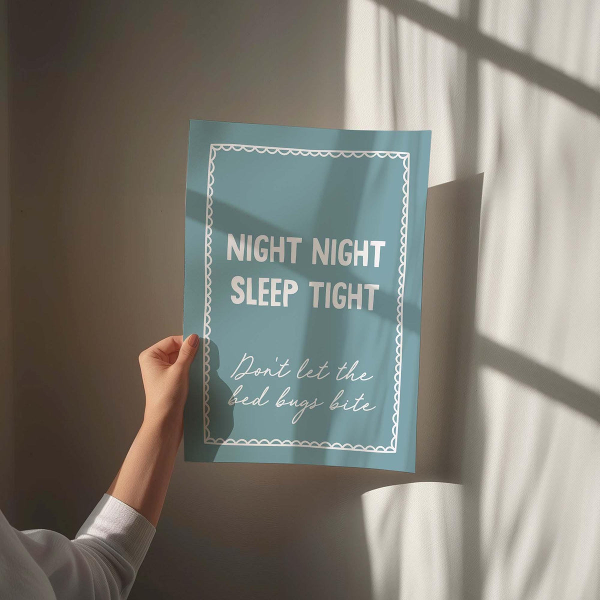 Night Night Sleep Tight Dont Let The Bed Bugs Bite Art Print