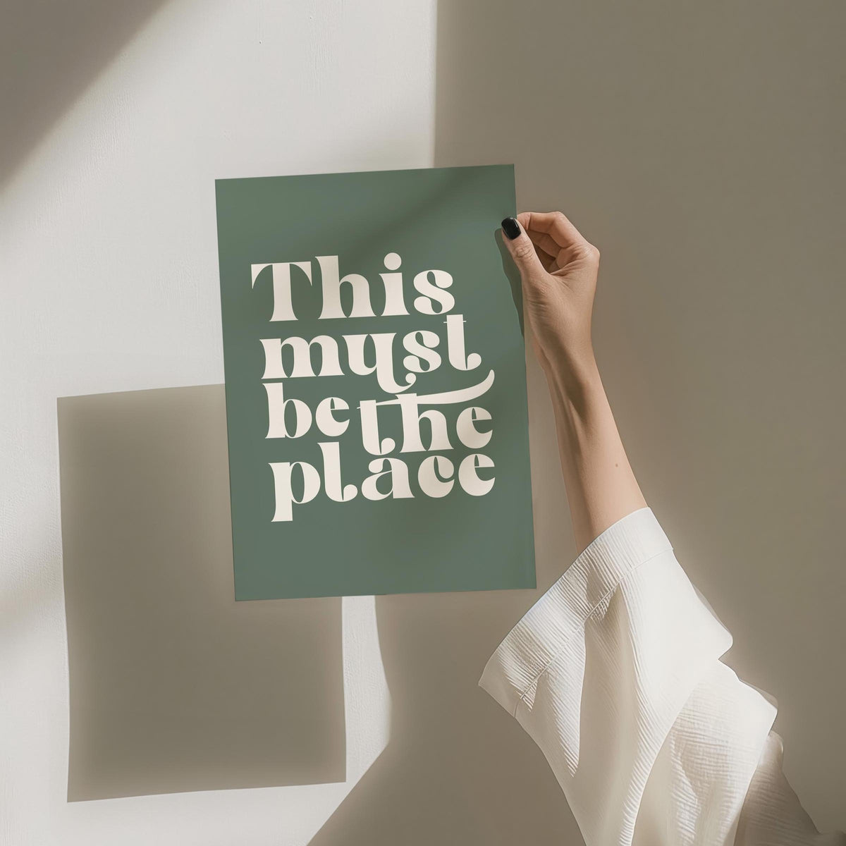 this must be the place wall art print green