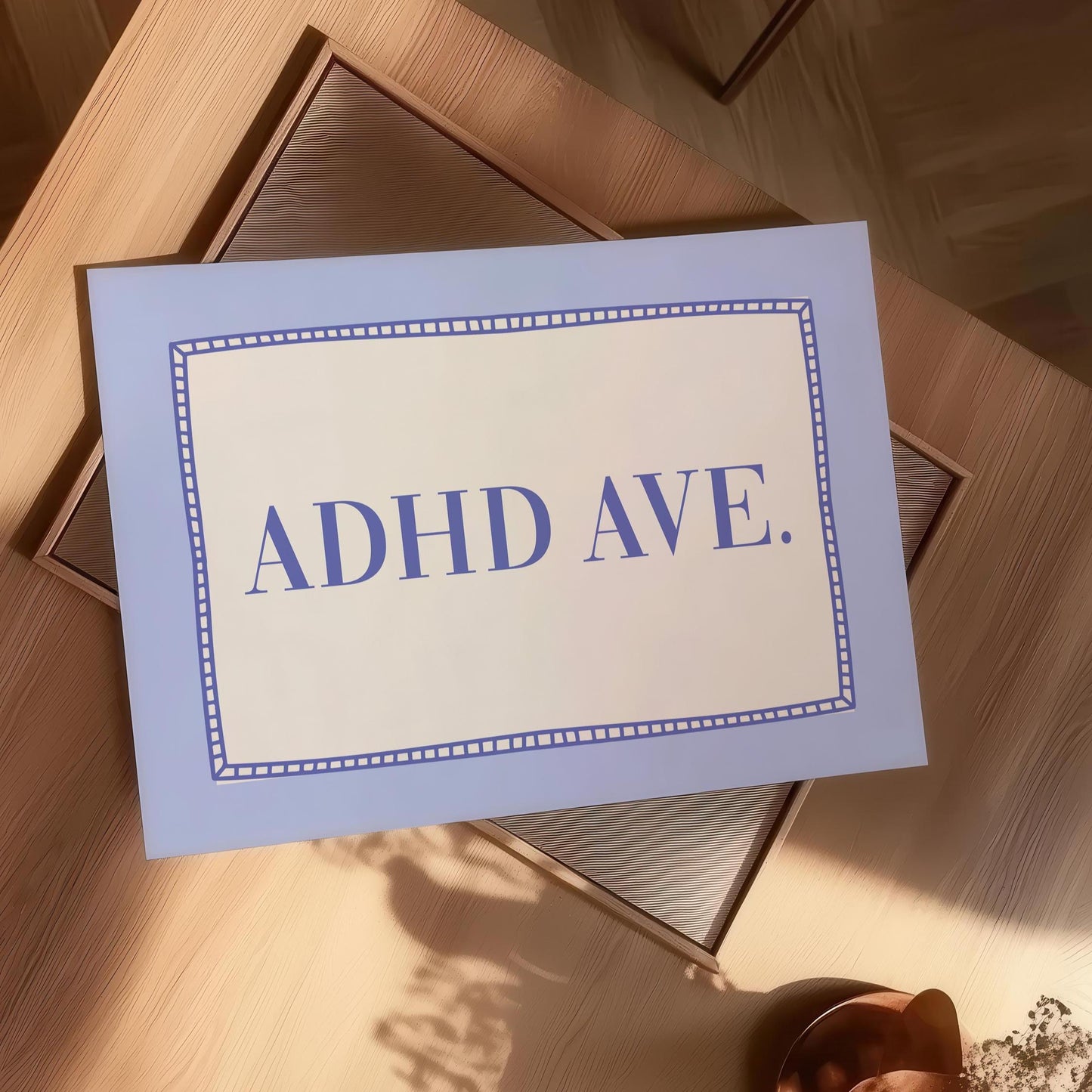 Adhd Avenue Art Print Light Blue Landscape Wall Art