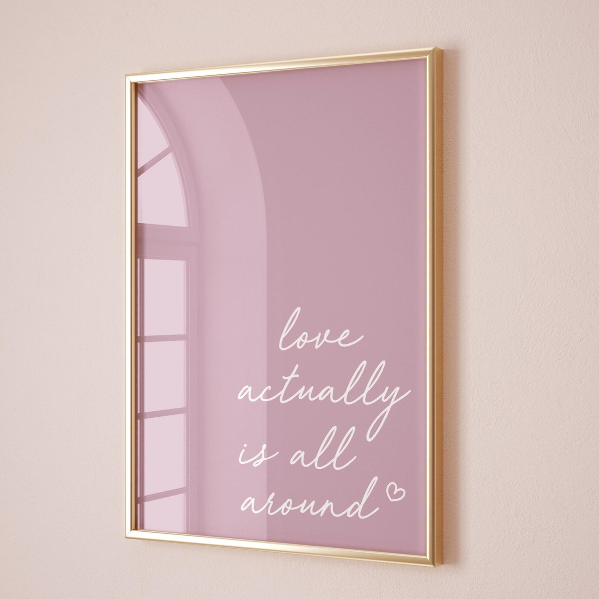 Love Actually Is All Around Art Print Purple Wall Decor