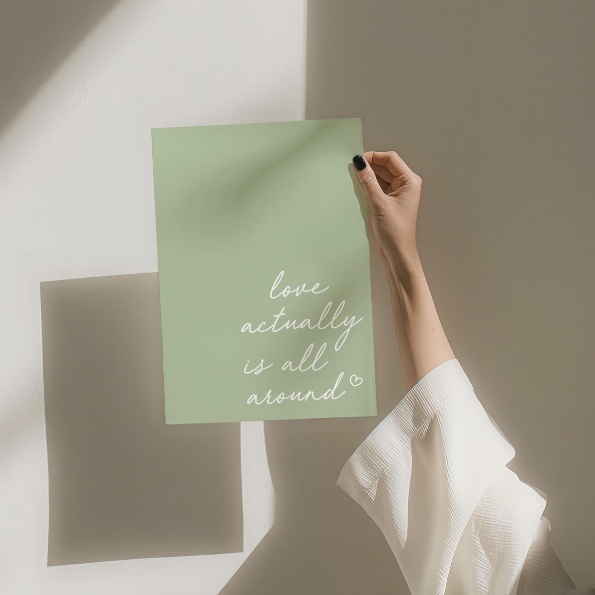 Love Actually Print: Sage Green Trendy Wall Art