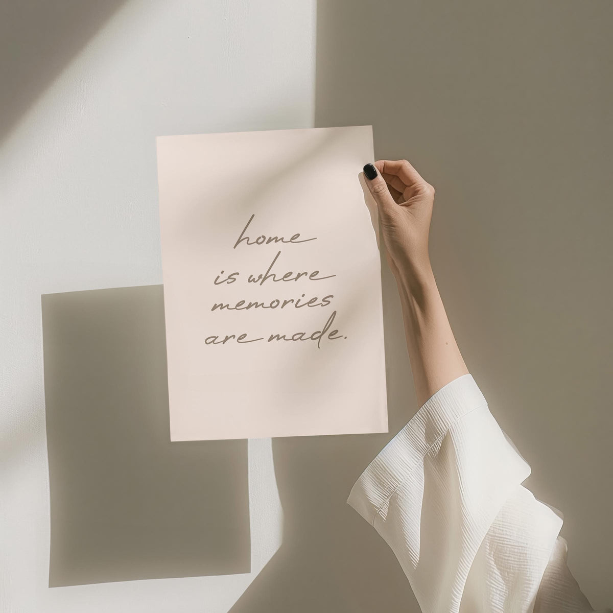 Home Is Where Memories Are Made Art Print, Minimalist Hallway Wall Decor