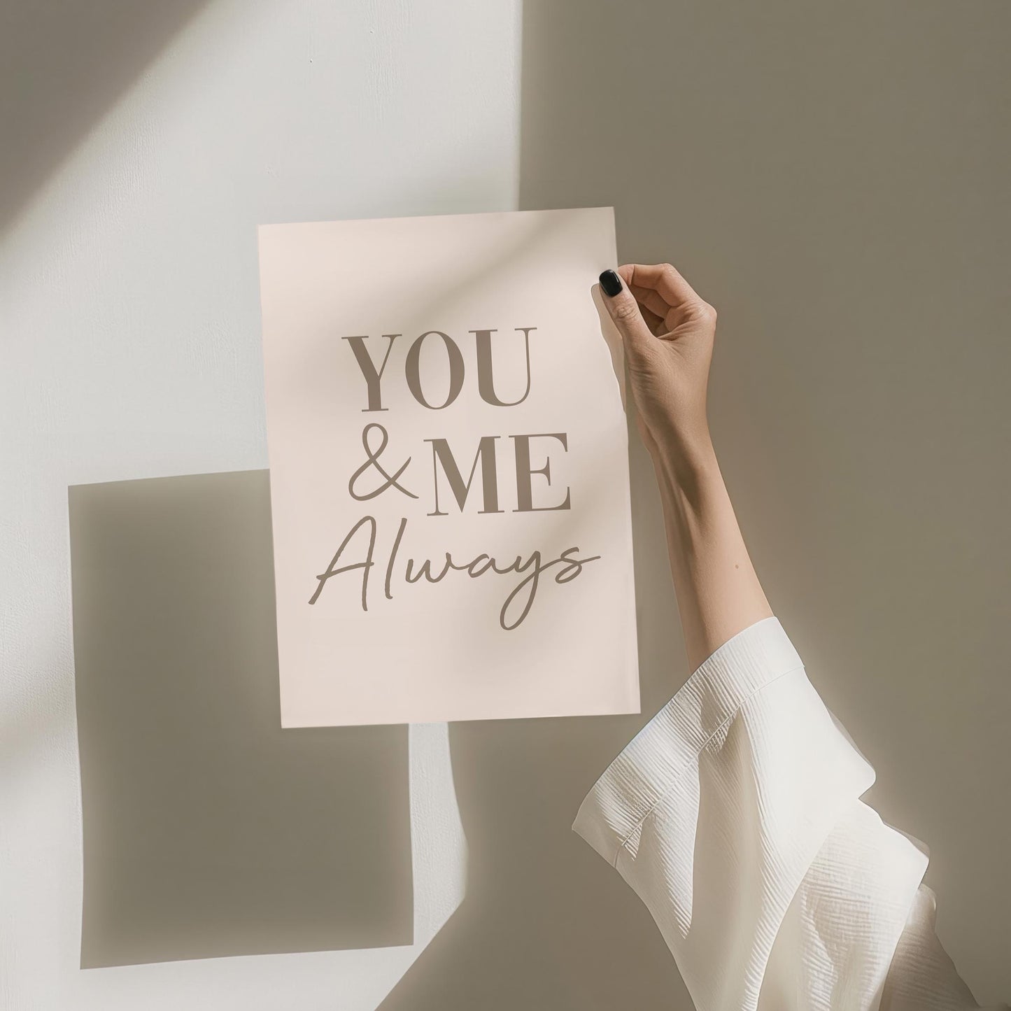 You and Me Always Art Print, Couples Bedroom Wall Decor
