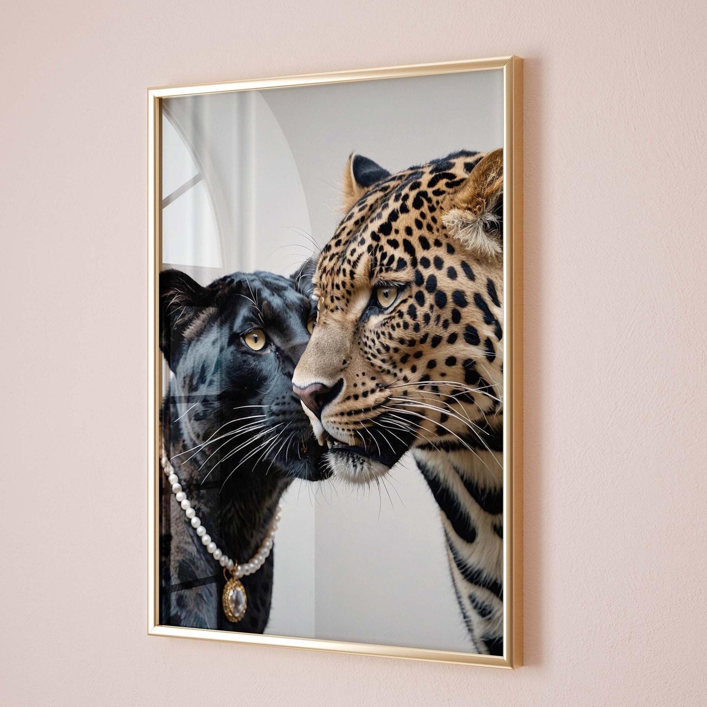 Maximalist leopard and jaguar wall art print