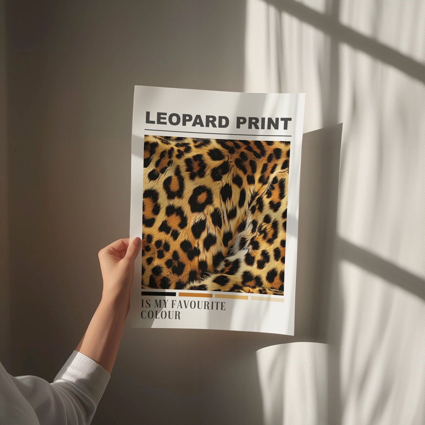 leopard print is my favourite colour wall print