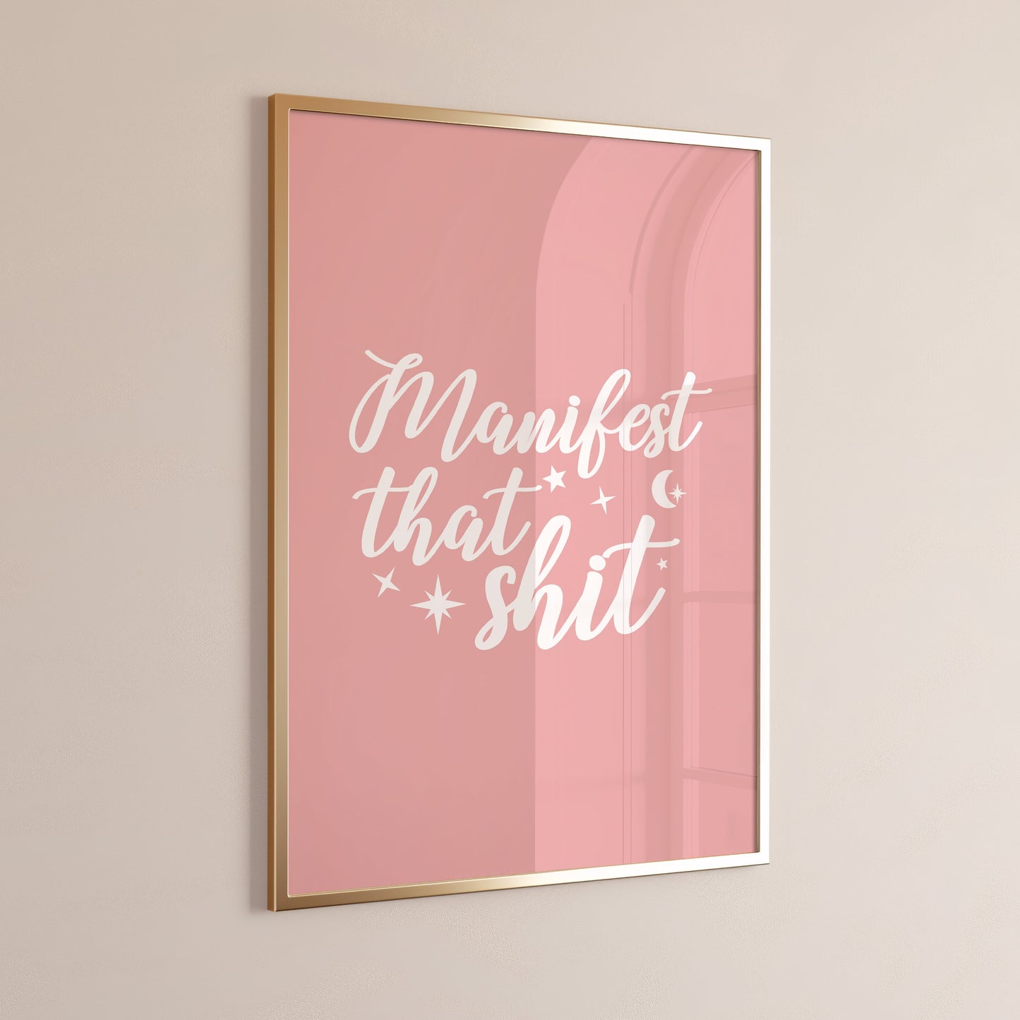 Manifest That Shit Wall Print, Unframed Card Art Print