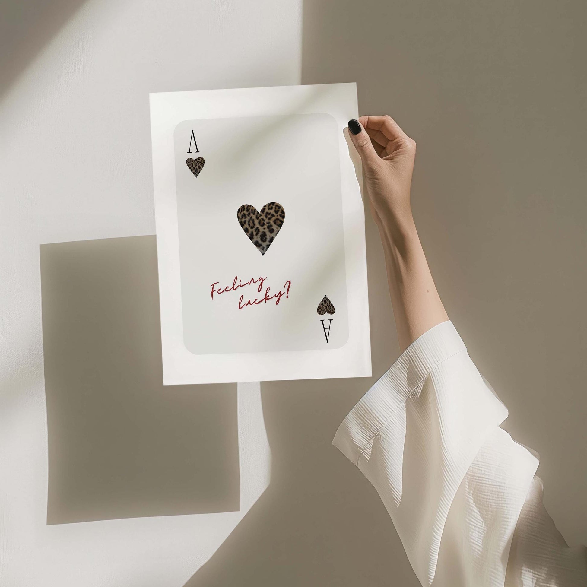 Feeling Lucky, Ace of Hearts Card Wall Print