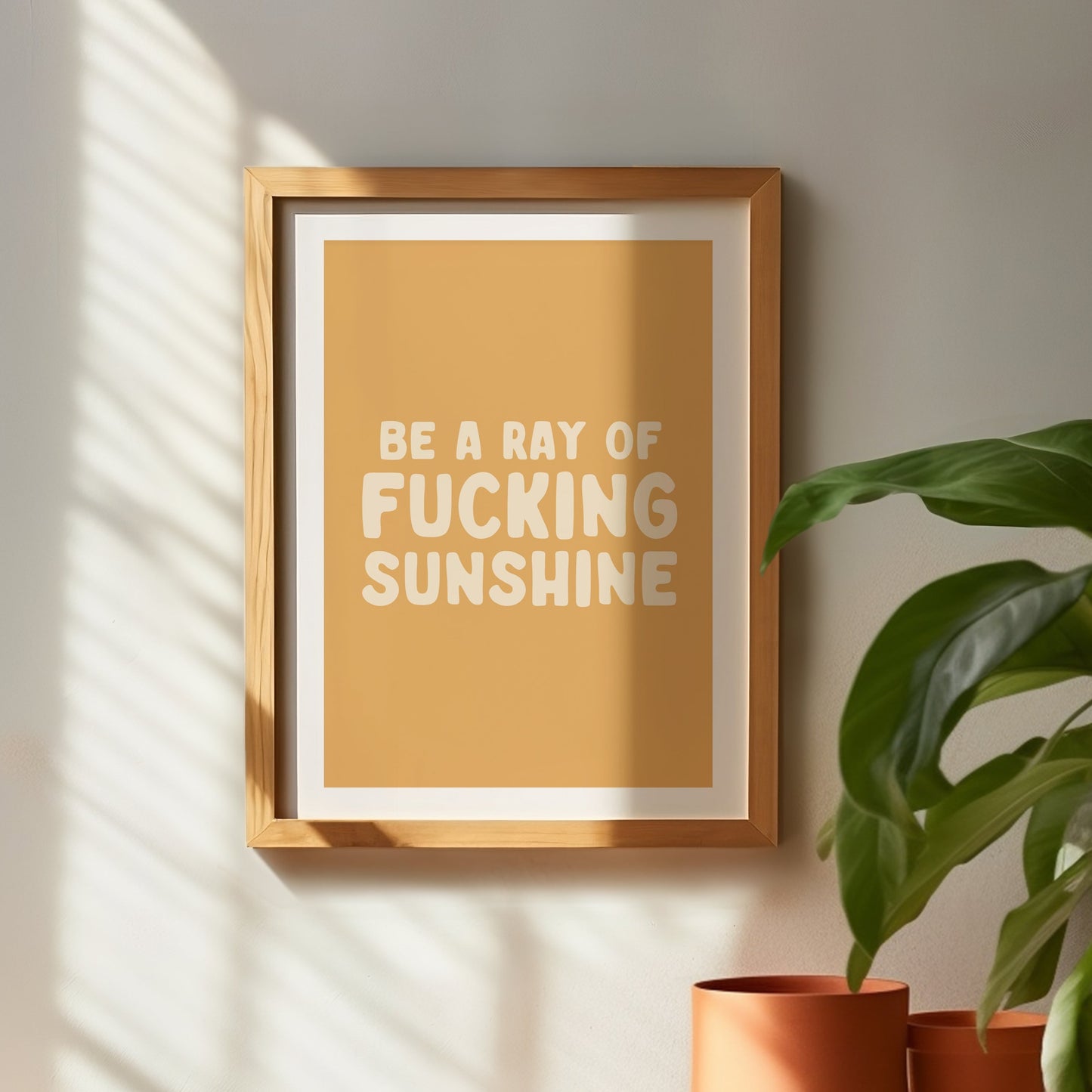 Be A Ray Of Fucking Sunshine Wall Print, Unframed Card Art Print