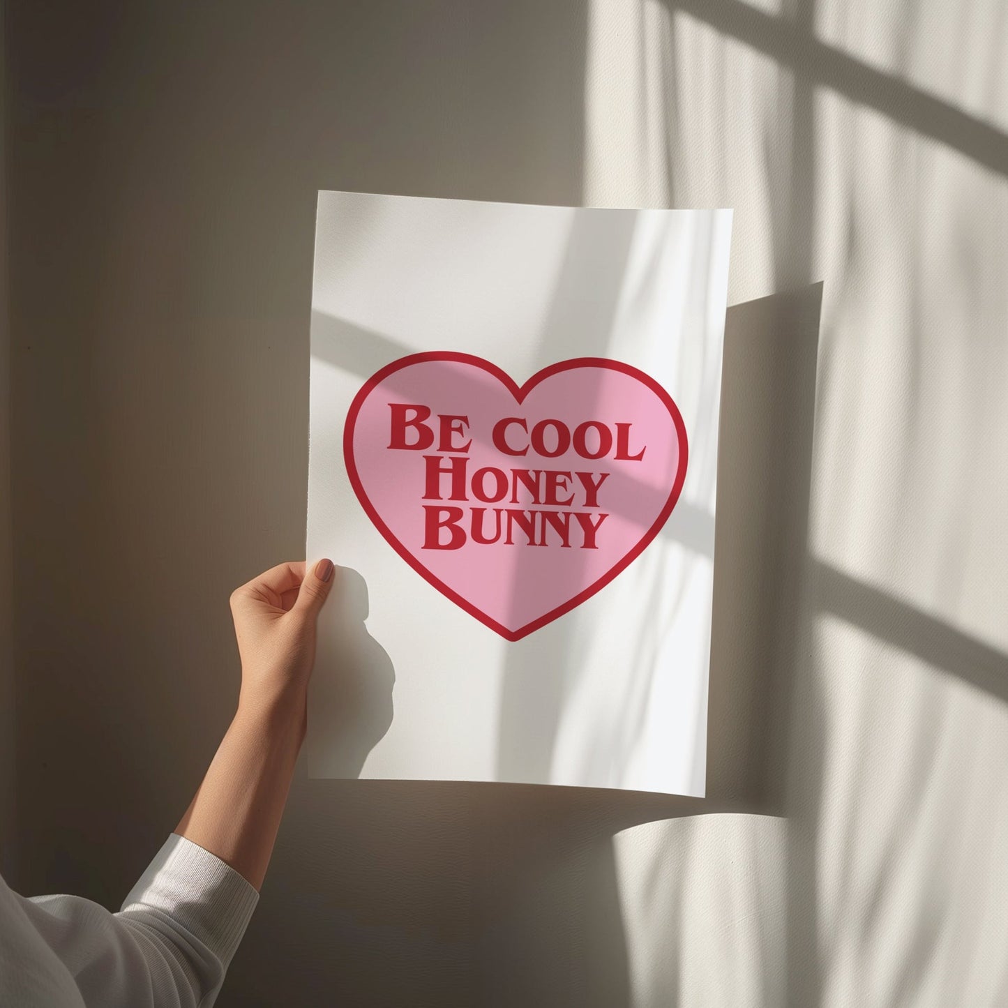 Be Cool Honey Bunny Wall Print