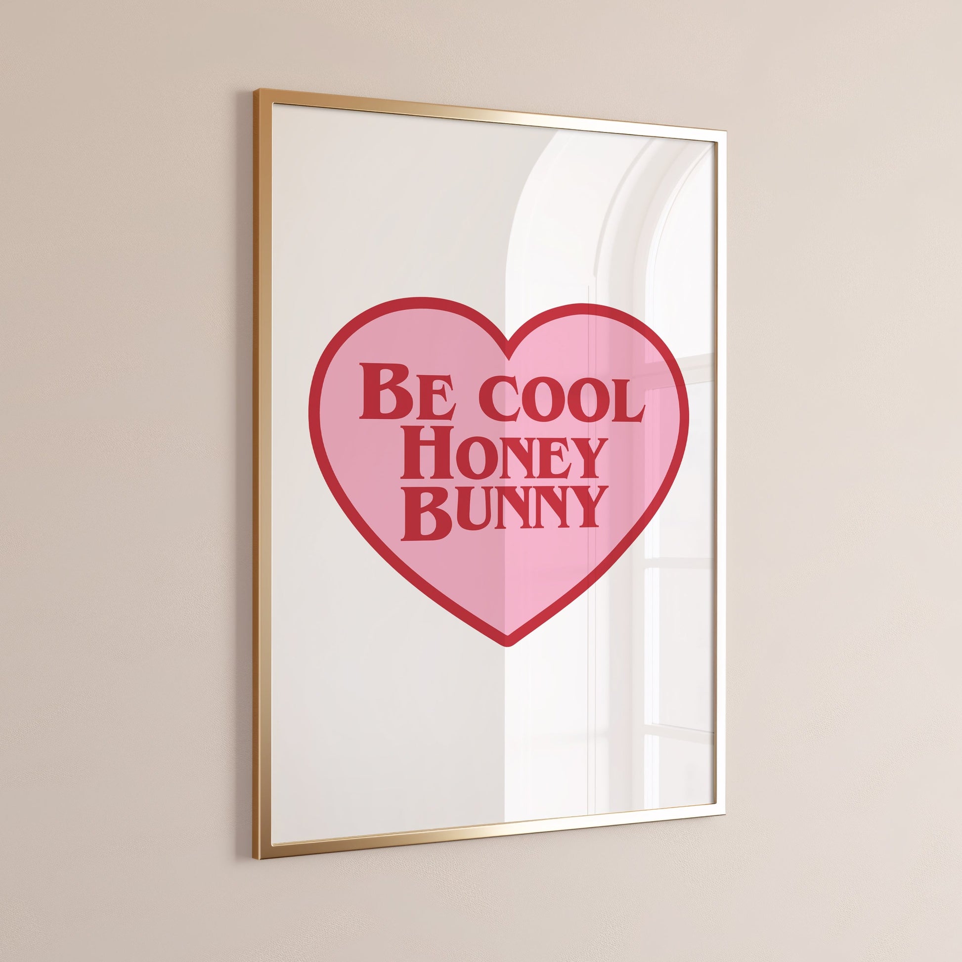 Be Cool Honey Bunny Wall Print