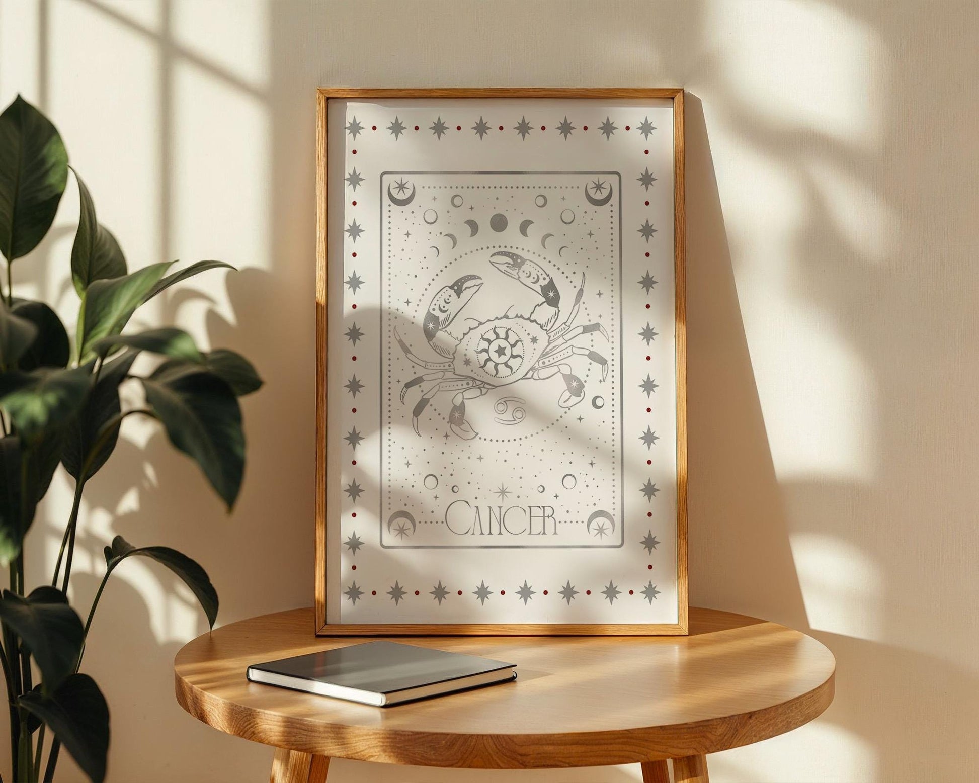 Cancer Zodiac Aesthetic Wall Art, Trendy Zodiac Print, Astrology Decor, Celestial Star Sign Poster, Spiritual Poster, Cancer Gift for Her