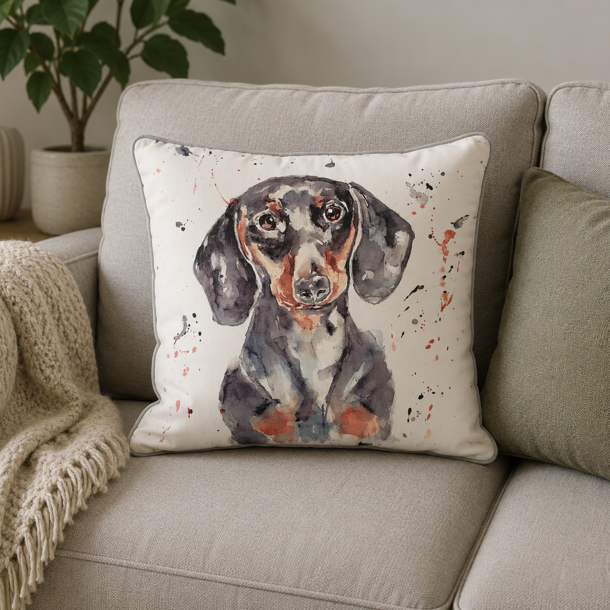Sausage dog pillow