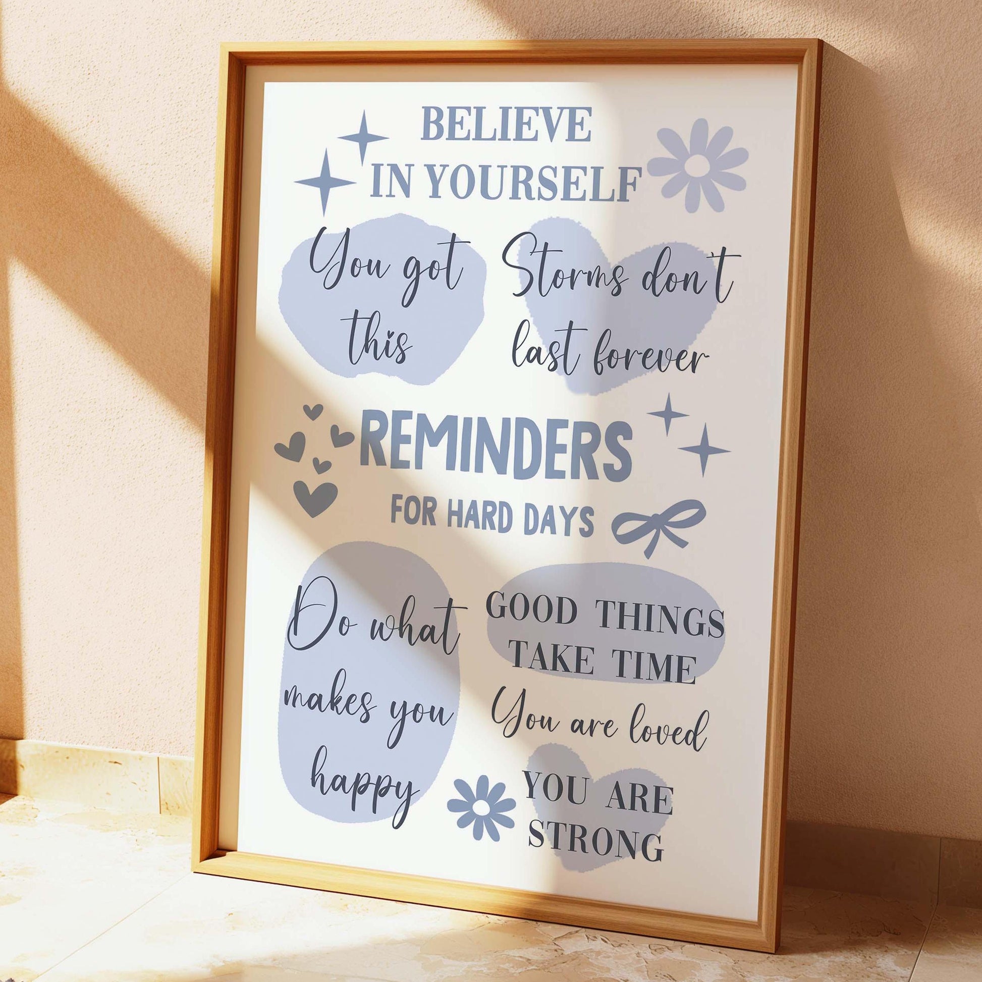Daily Affirmations Wall Art Print