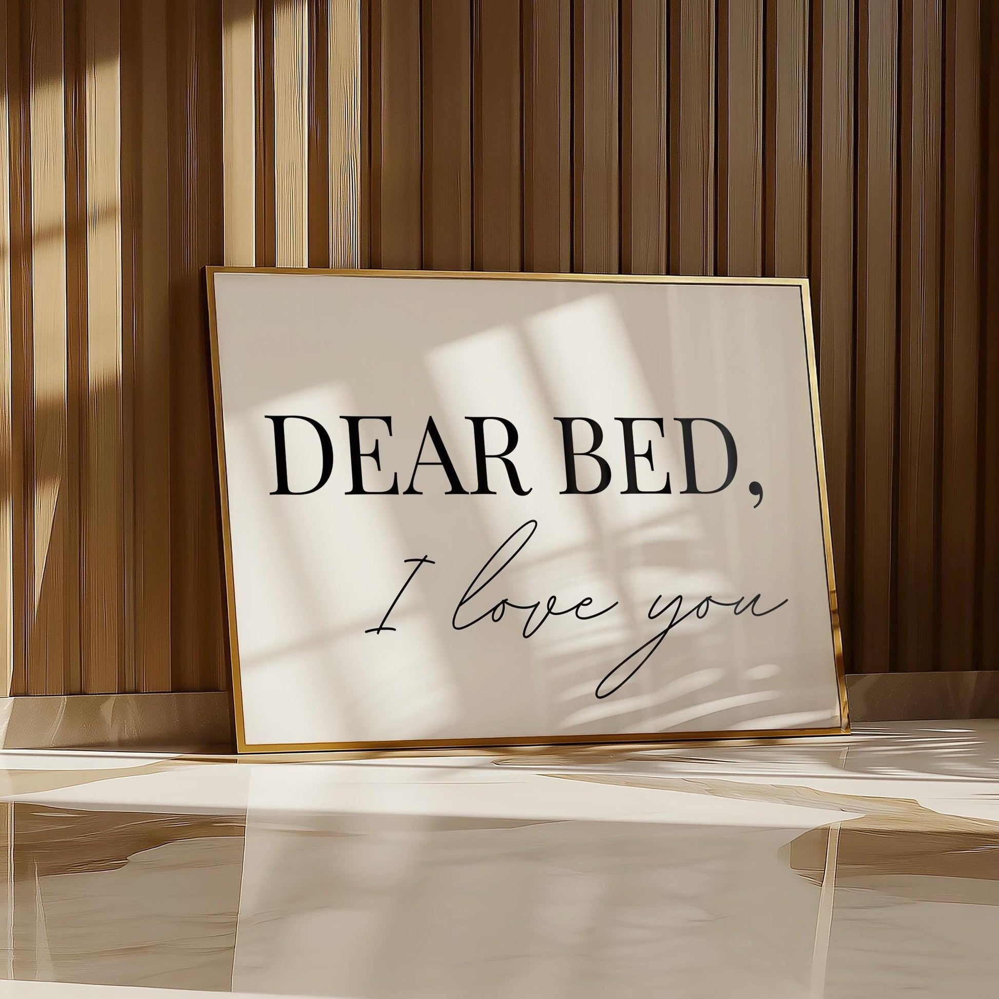 Dear Bed I Love You Horizontal Print