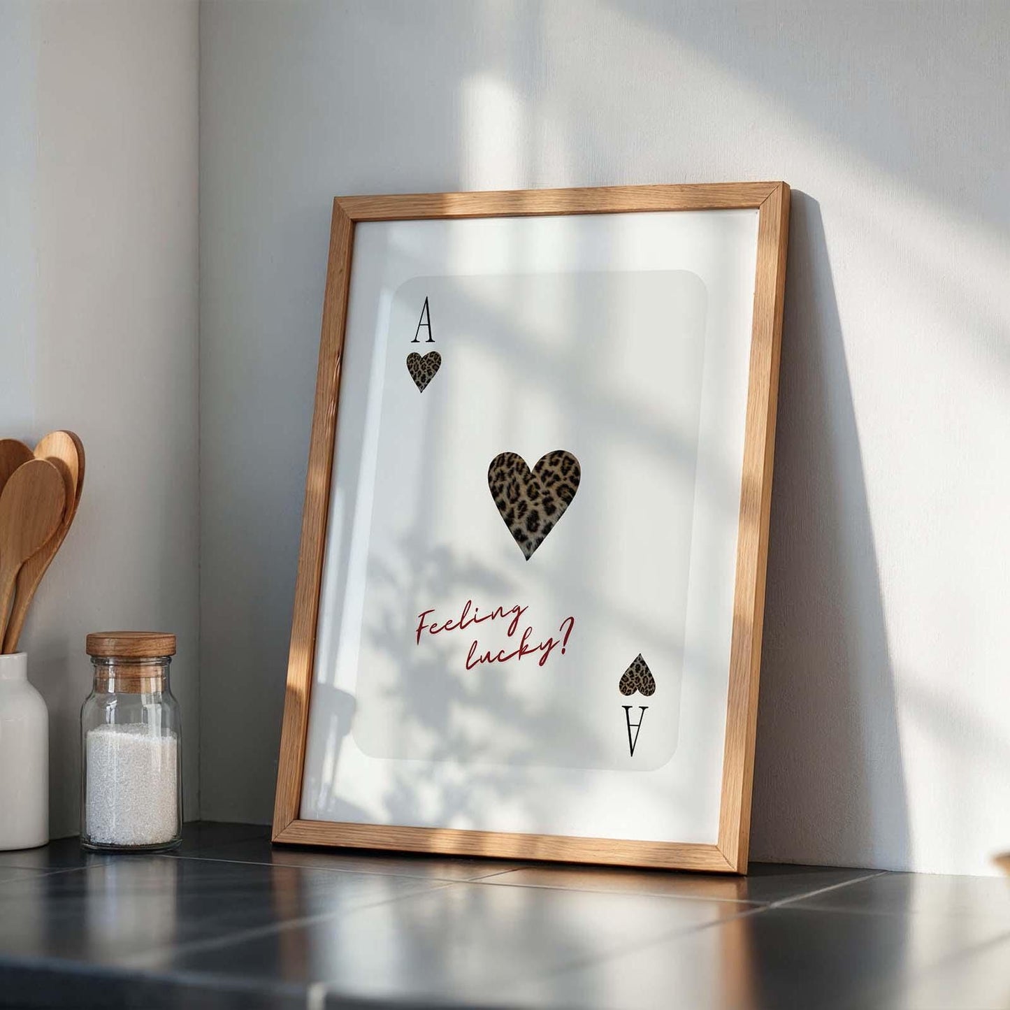 Feeling Lucky, Ace of Hearts Card Art Print