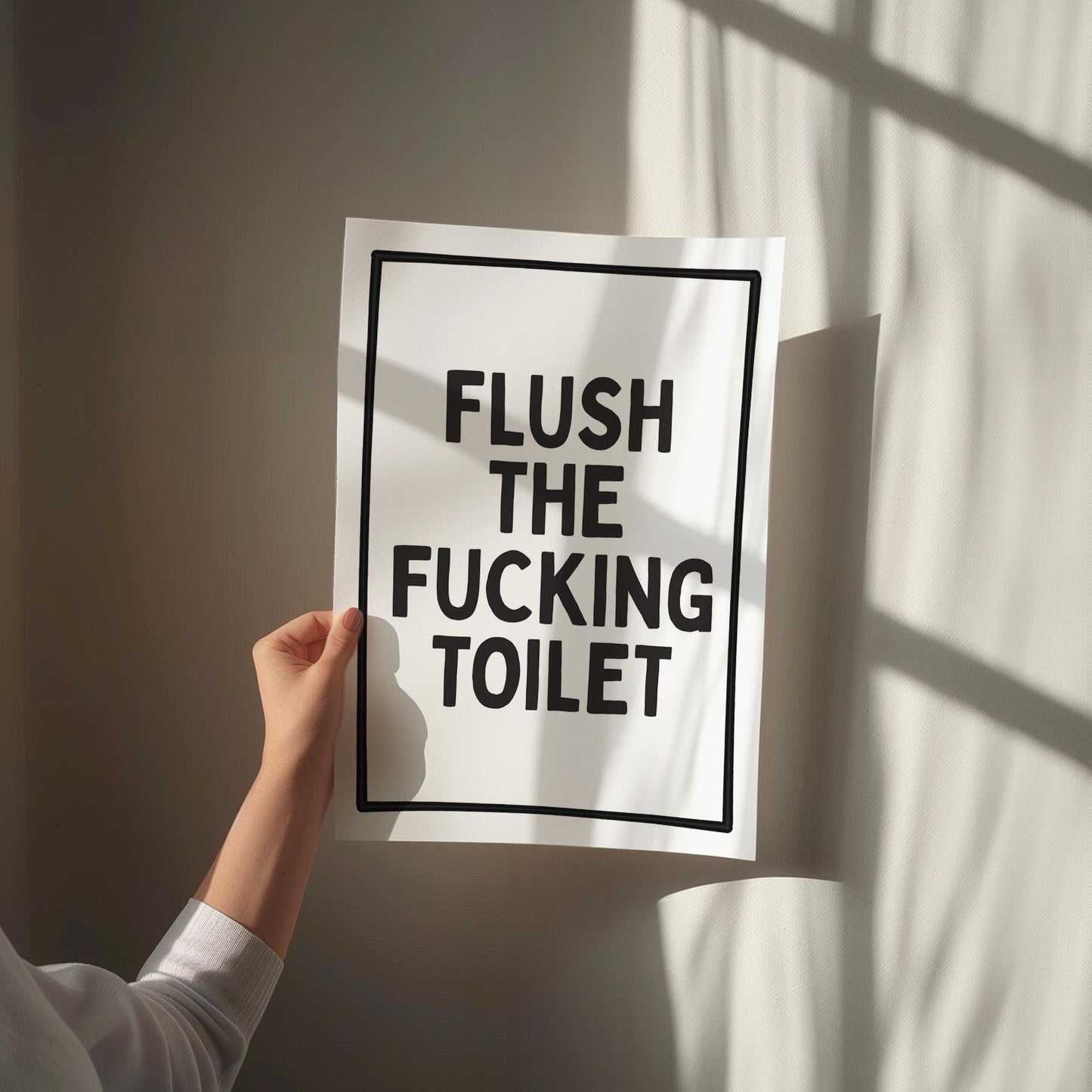 Flush The Fucking Toilet Art Print