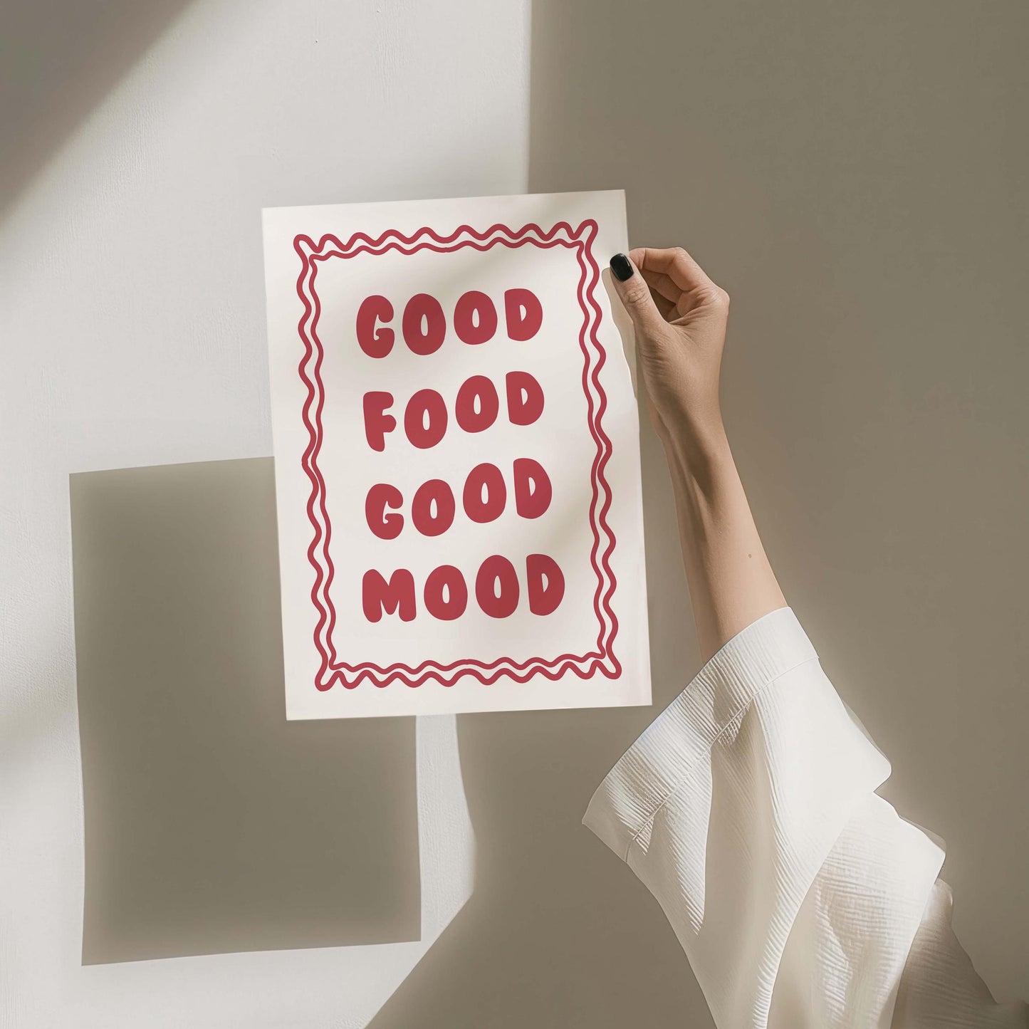 Good Food Good Mood Wall Print